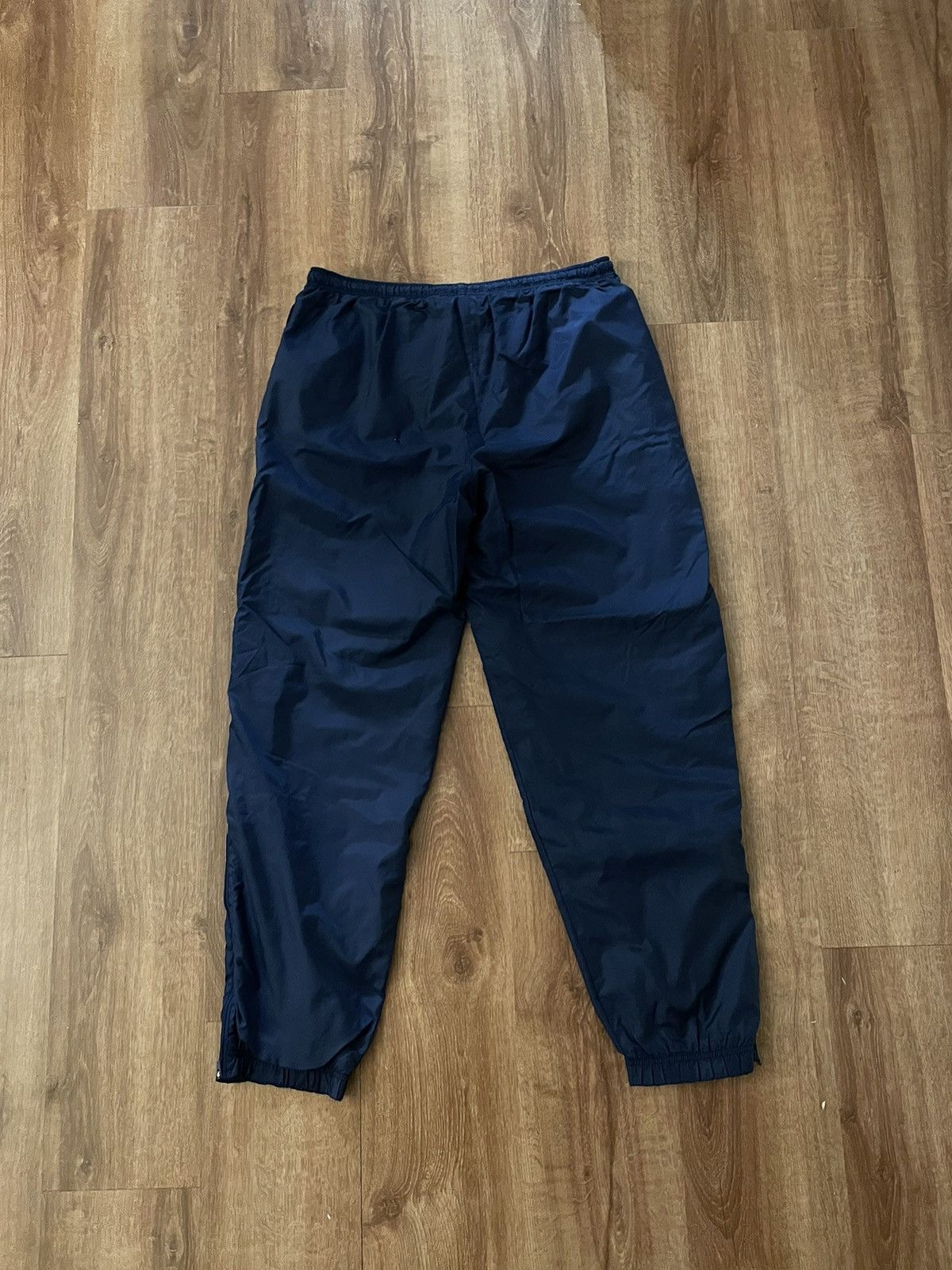 Nike Vintage 90s Nike Drill Style Navy Nylon Joggers Size US 36 / EU 52 - 5 Thumbnail