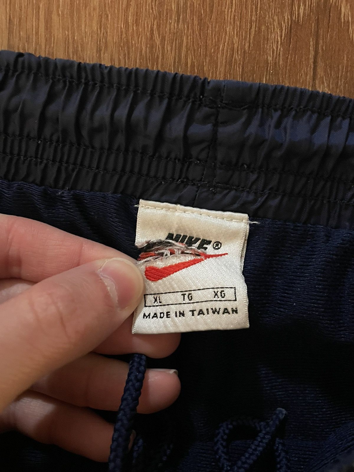 Nike Vintage 90s Nike Drill Style Navy Nylon Joggers Size US 36 / EU 52 - 6 Thumbnail