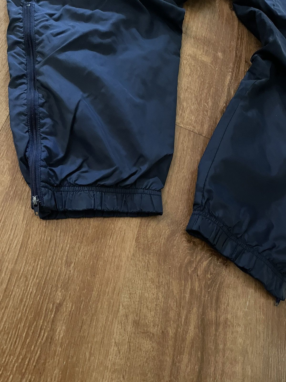 Nike Vintage 90s Nike Drill Style Navy Nylon Joggers Size US 36 / EU 52 - 2 Thumbnail