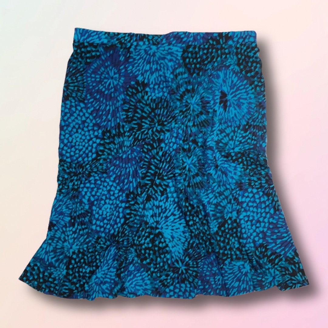 George George, Retro, Teal & Turquoise Starburst Flare Skirt Size 30" / US 8 / IT 44 - 15 Thumbnail