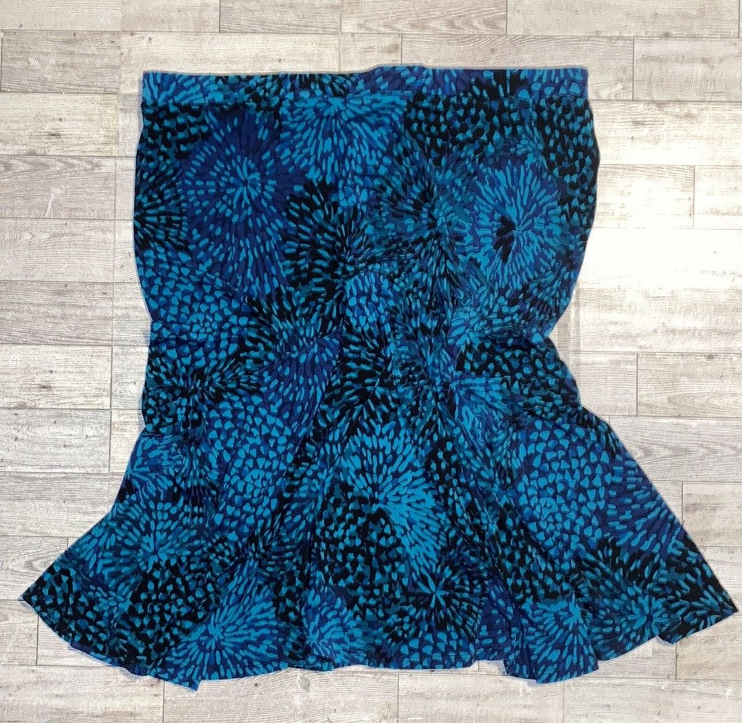 George George, Retro, Teal & Turquoise Starburst Flare Skirt Size 30" / US 8 / IT 44 - 2 Thumbnail
