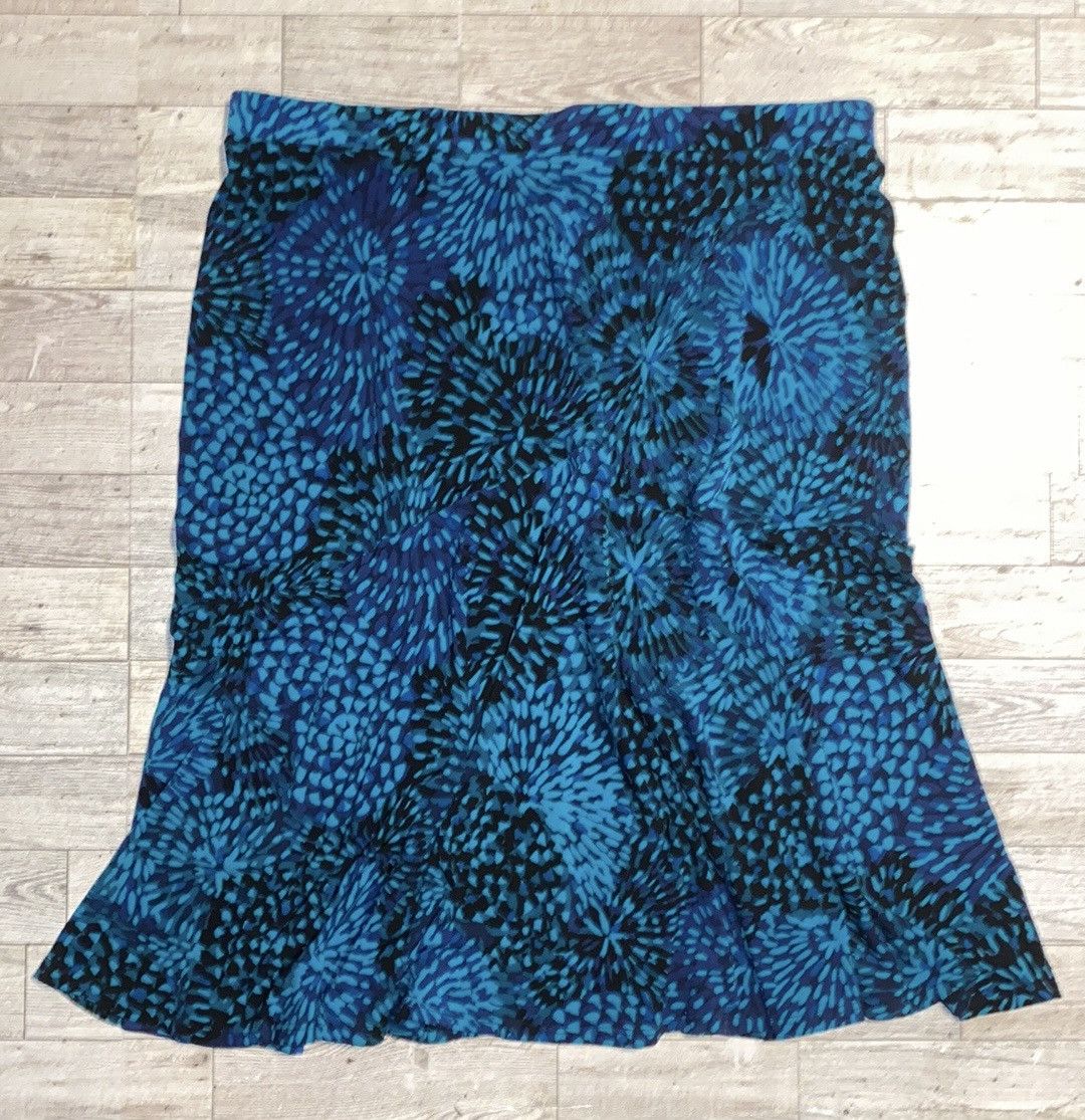 George George, Retro, Teal & Turquoise Starburst Flare Skirt Size 30" / US 8 / IT 44 - 3 Thumbnail