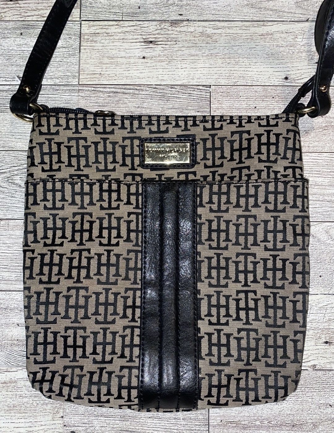 Tommy Hilfiger × Vintage TH, Retro, Deadstock, Tan & Black, Shoulder Bag Size ONE SIZE - 3 Thumbnail