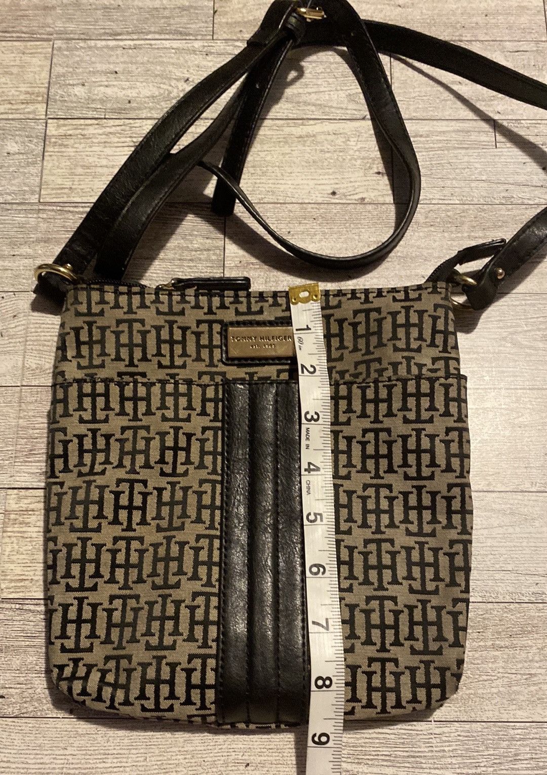 Tommy Hilfiger × Vintage TH, Retro, Deadstock, Tan & Black, Shoulder Bag Size ONE SIZE - 6 Thumbnail