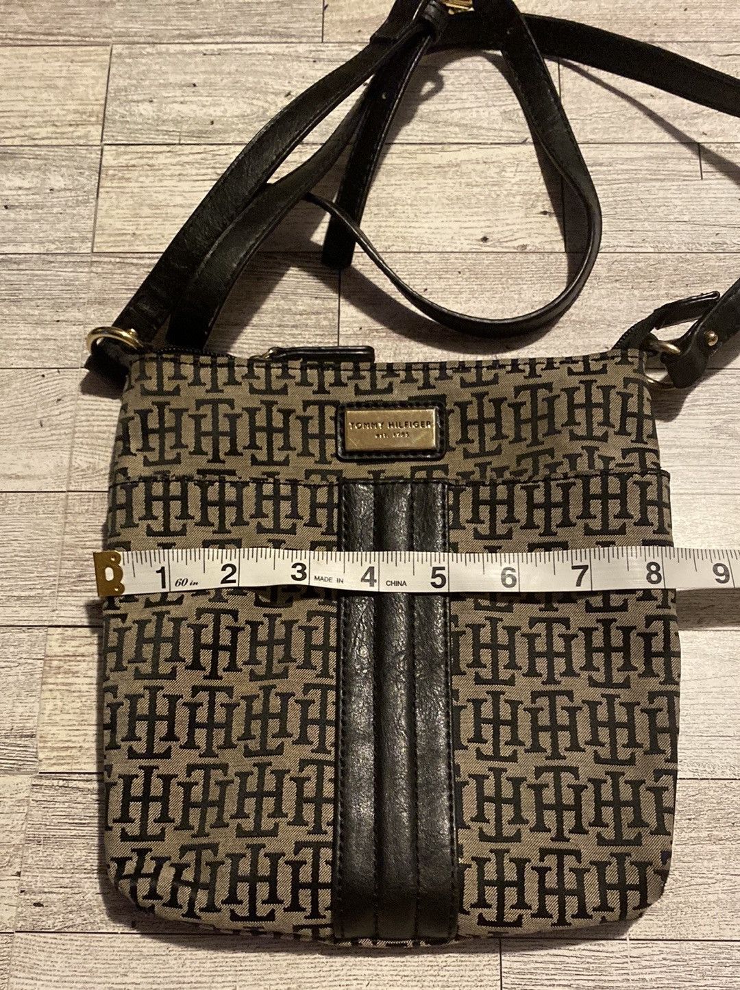 Tommy Hilfiger × Vintage TH, Retro, Deadstock, Tan & Black, Shoulder Bag Size ONE SIZE - 5 Thumbnail