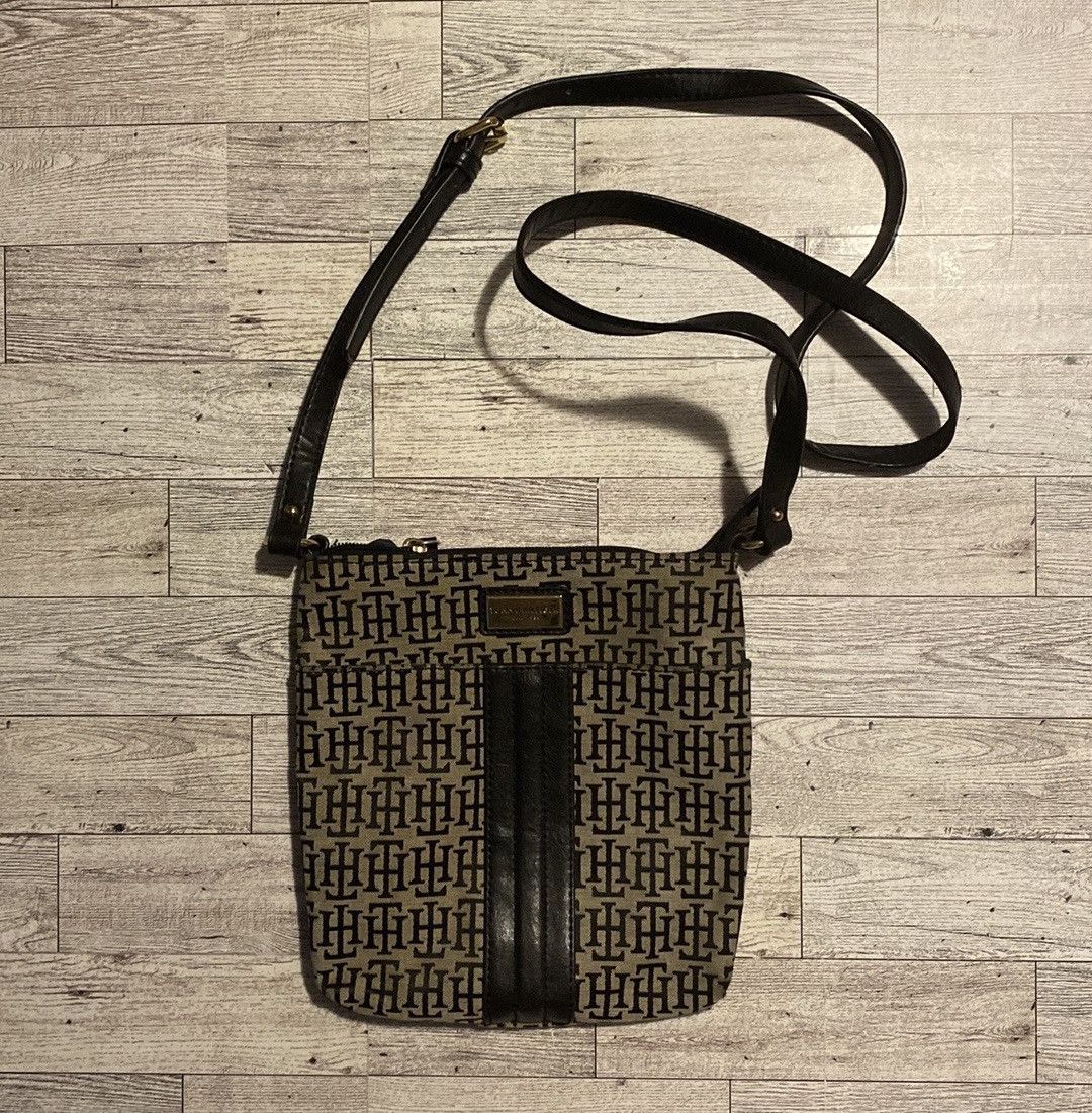 Tommy Hilfiger × Vintage TH, Retro, Deadstock, Tan & Black, Shoulder Bag Size ONE SIZE - 12 Thumbnail