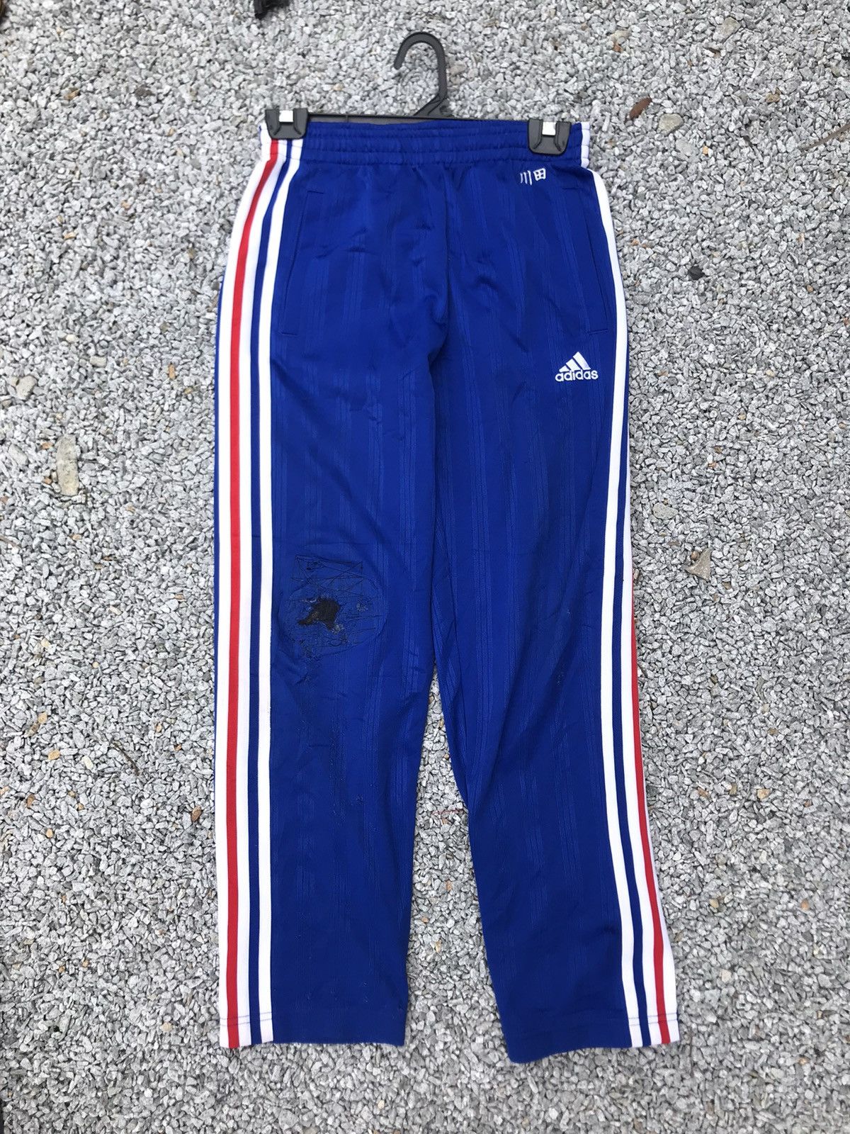 Vintage 90s Distressed Damaged Adidas Track Pant