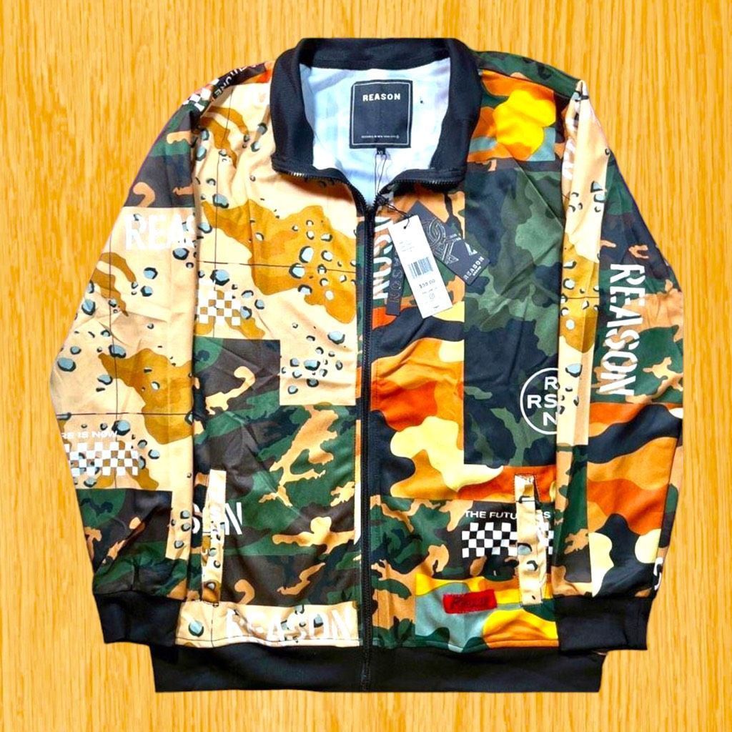 Streetwear Brushed Plaid Camo Shirt Jacket main image 0