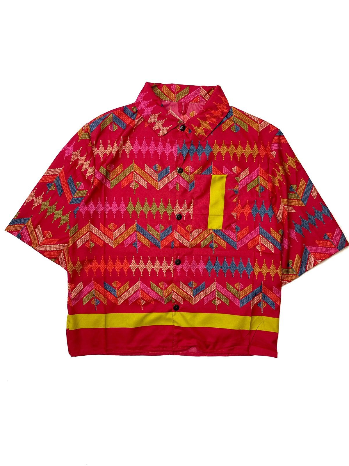 Chorley batik all over print Indonesian bowing shirt