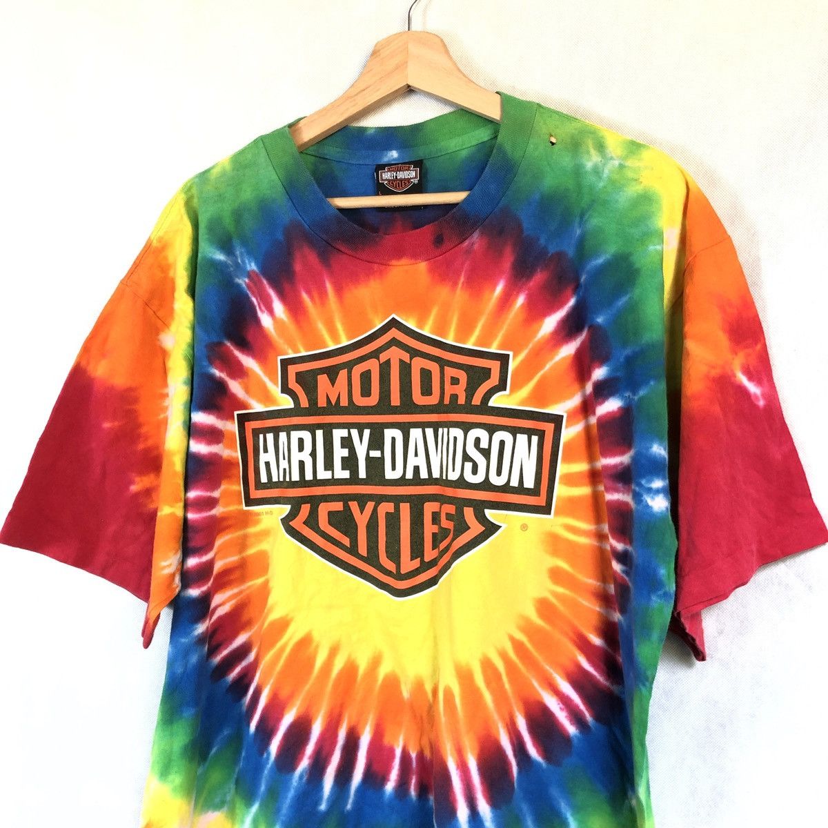 Harley Davidson × Vintage Vintage Harley Davidson Frederick Maryland Tie Dye Tee Size US XL / EU 56 / 4 - 1 Thumbnail