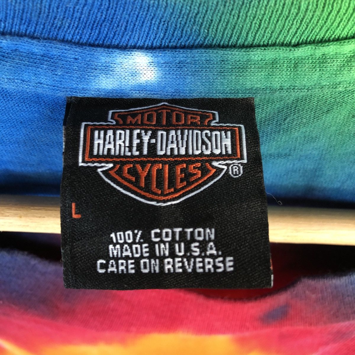 Harley Davidson × Vintage Vintage Harley Davidson Frederick Maryland Tie Dye Tee Size US XL / EU 56 / 4 - 9 Thumbnail
