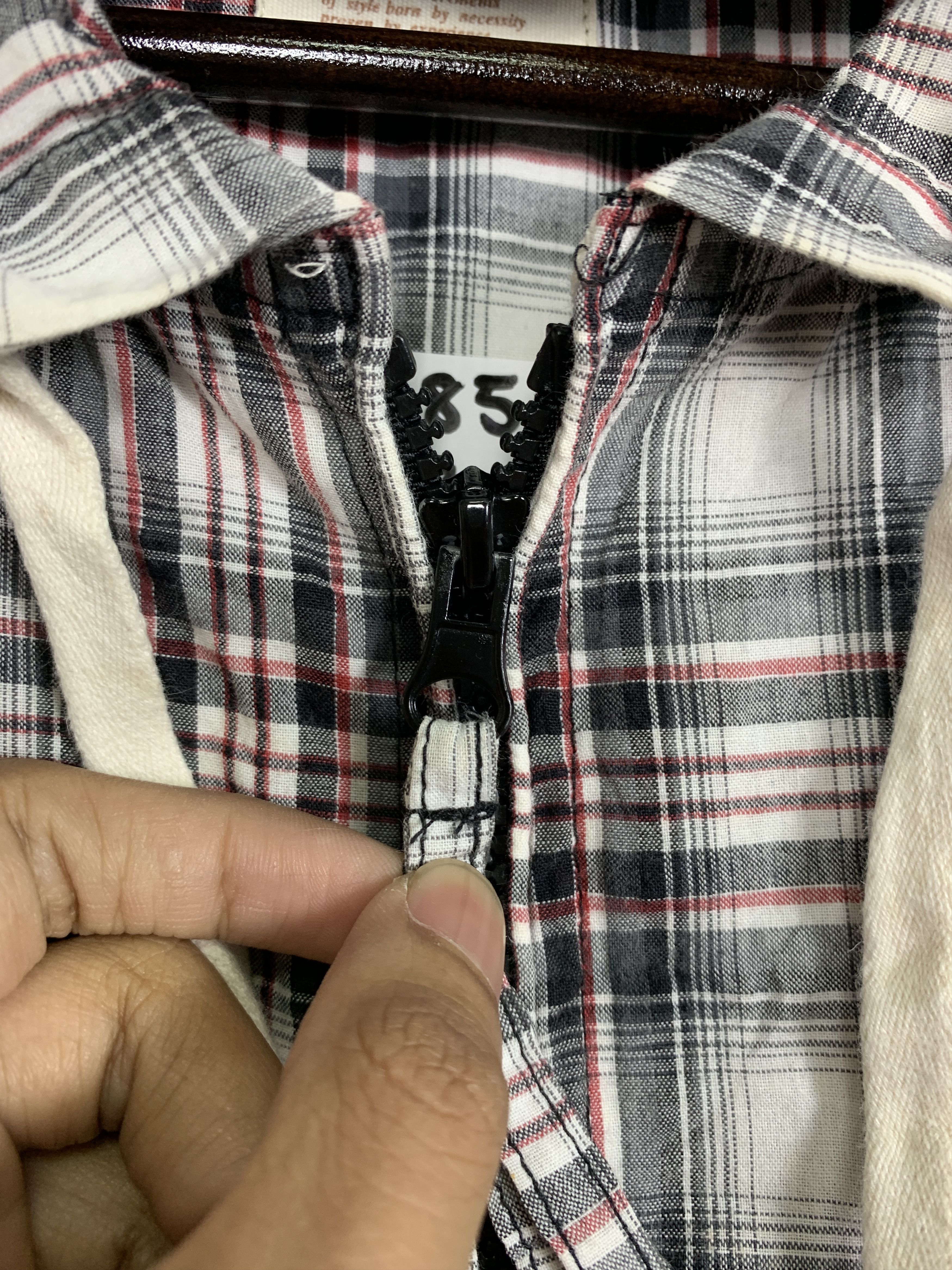 Flannel × Japanese Brand × Lumberjack Vintage BICOL BLIND Cotton Checkered Zip UP Hoodie Jacket Size US M / EU 48-50 / 2 - 14 Thumbnail