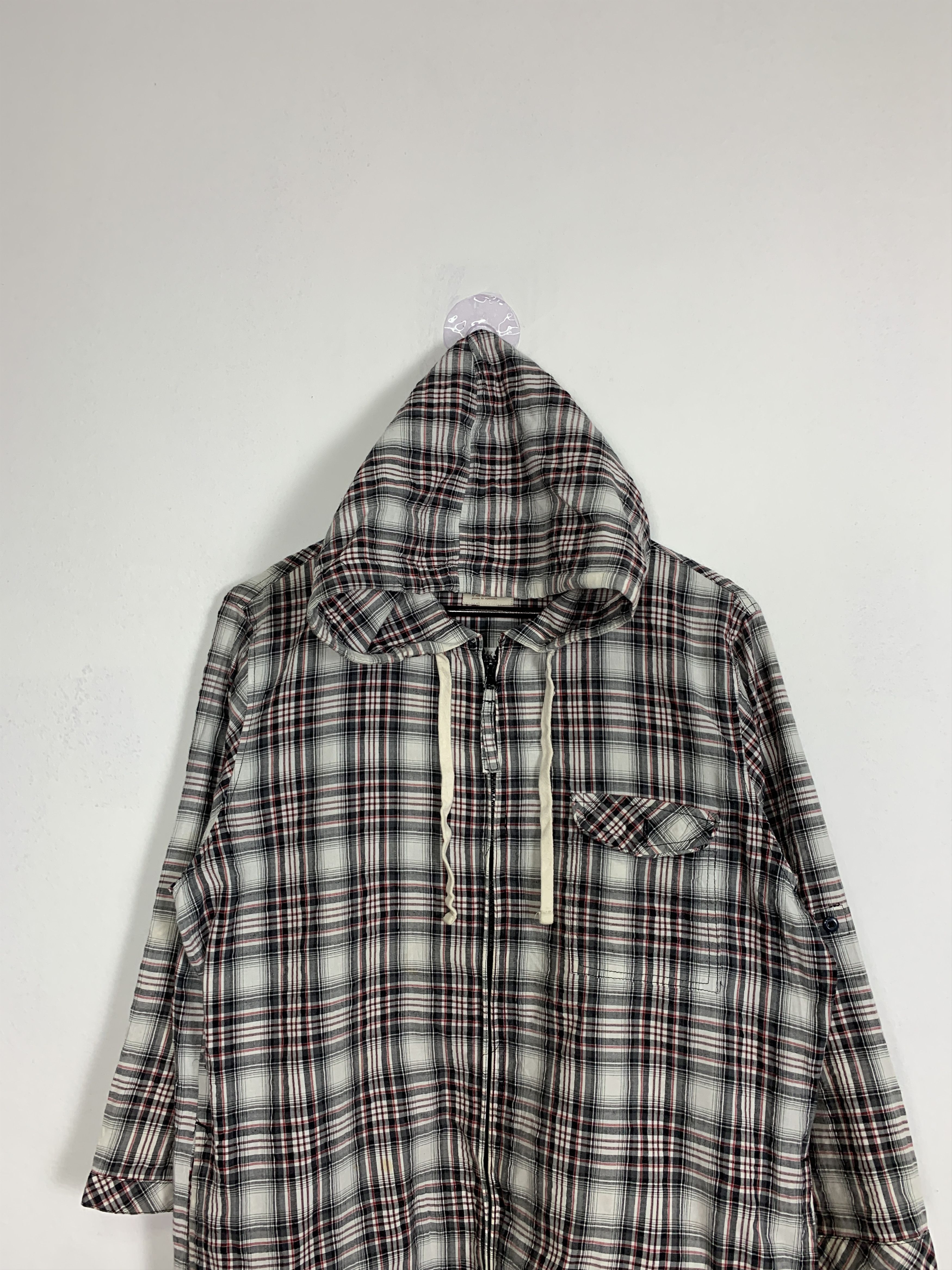 Flannel × Japanese Brand × Lumberjack Vintage BICOL BLIND Cotton Checkered Zip UP Hoodie Jacket Size US M / EU 48-50 / 2 - 3 Thumbnail