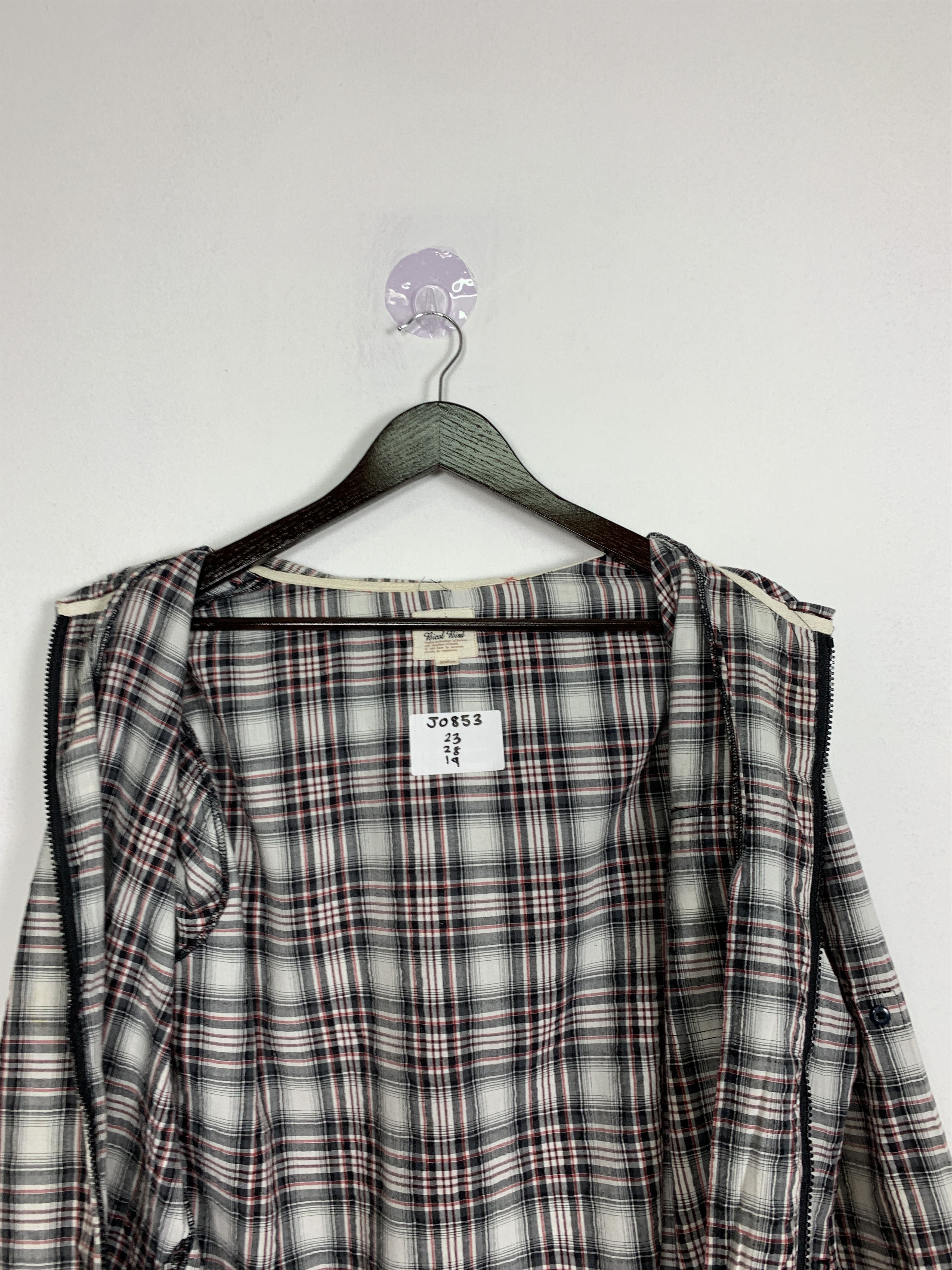 Flannel × Japanese Brand × Lumberjack Vintage BICOL BLIND Cotton Checkered Zip UP Hoodie Jacket Size US M / EU 48-50 / 2 - 7 Thumbnail