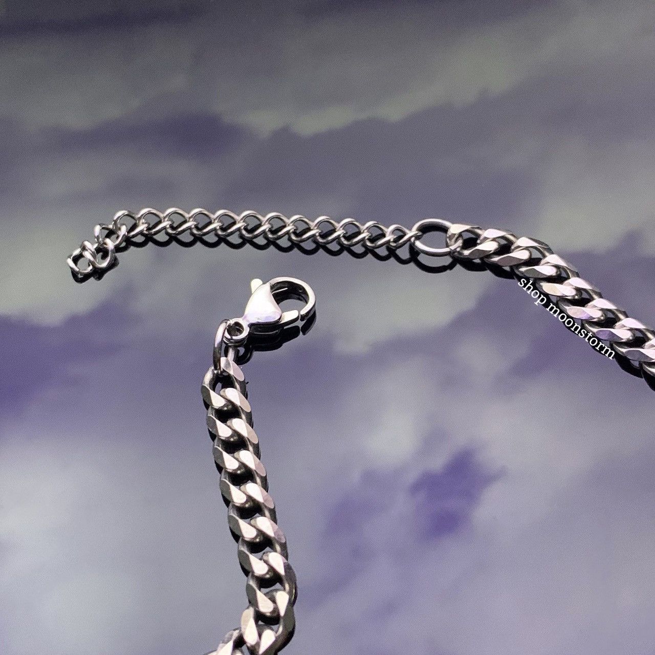Vintage NEW Lightning Bolt Stainless Steel 5mm Cuban Unisex Necklace Size ONE SIZE - 2 Thumbnail