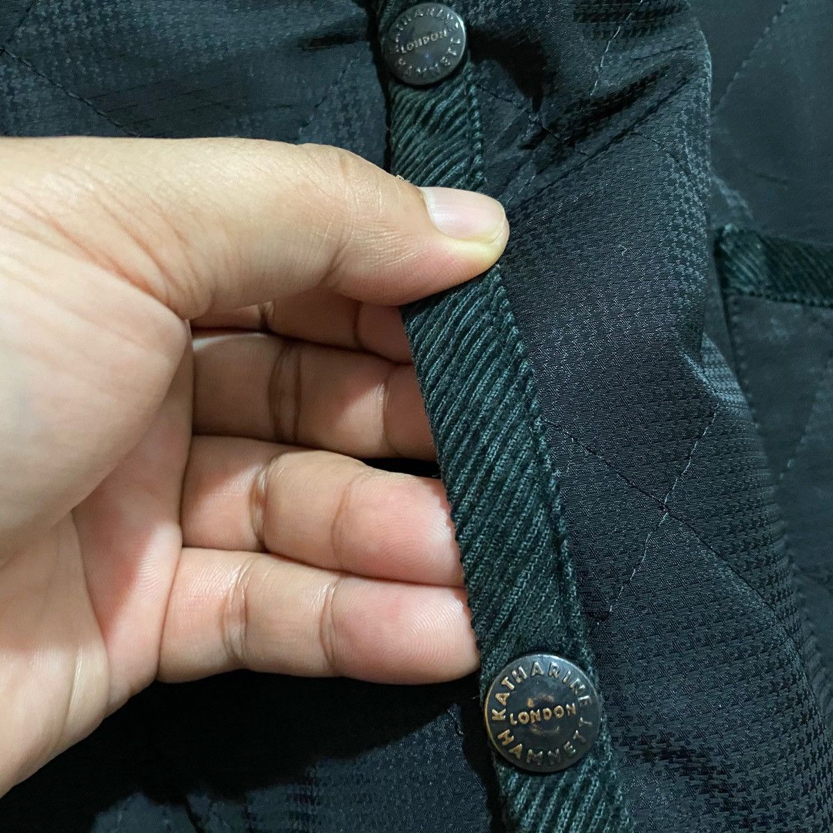 Katharine Hamnett London Vintage KATHARINE HAMNETT Hickory Quilted Reversible Jacket Size US L / EU 52-54 / 3 - 11 Thumbnail