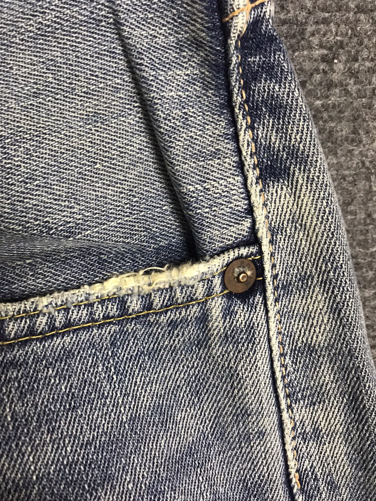Edwin 💥90 Style💥EDWIN 505X Stone Wash Selvedge Jeans Size US 31 - 9 Thumbnail