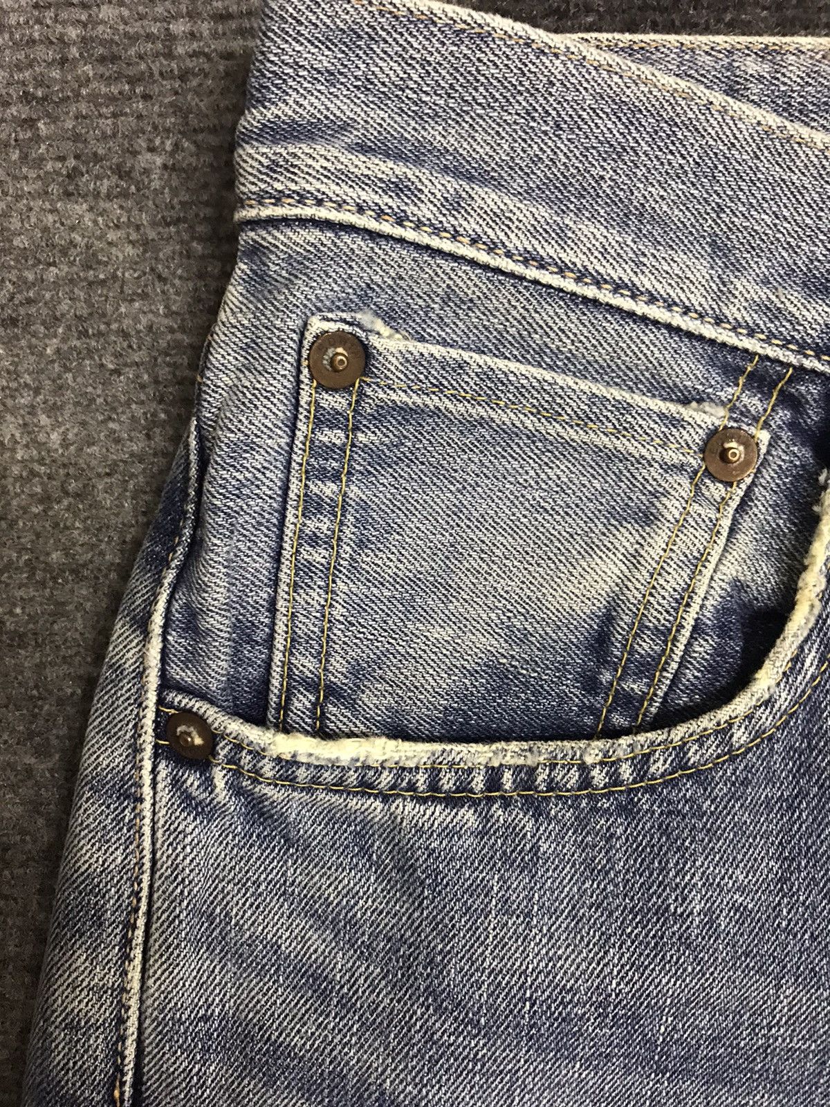 Edwin 💥90 Style💥EDWIN 505X Stone Wash Selvedge Jeans Size US 31 - 10 Thumbnail
