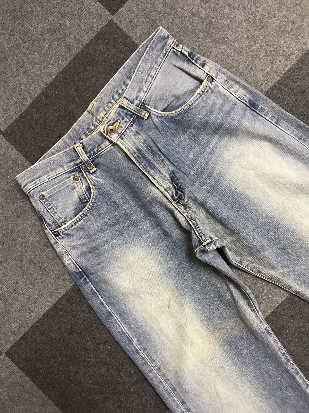 Edwin 💥90 Style💥EDWIN 505X Stone Wash Selvedge Jeans Size US 31 - 4 Thumbnail