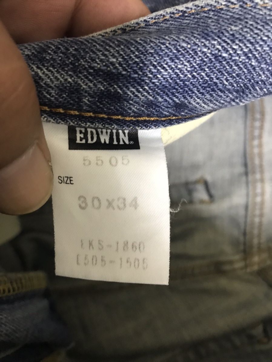 Edwin 💥90 Style💥EDWIN 505X Stone Wash Selvedge Jeans Size US 31 - 11 Thumbnail