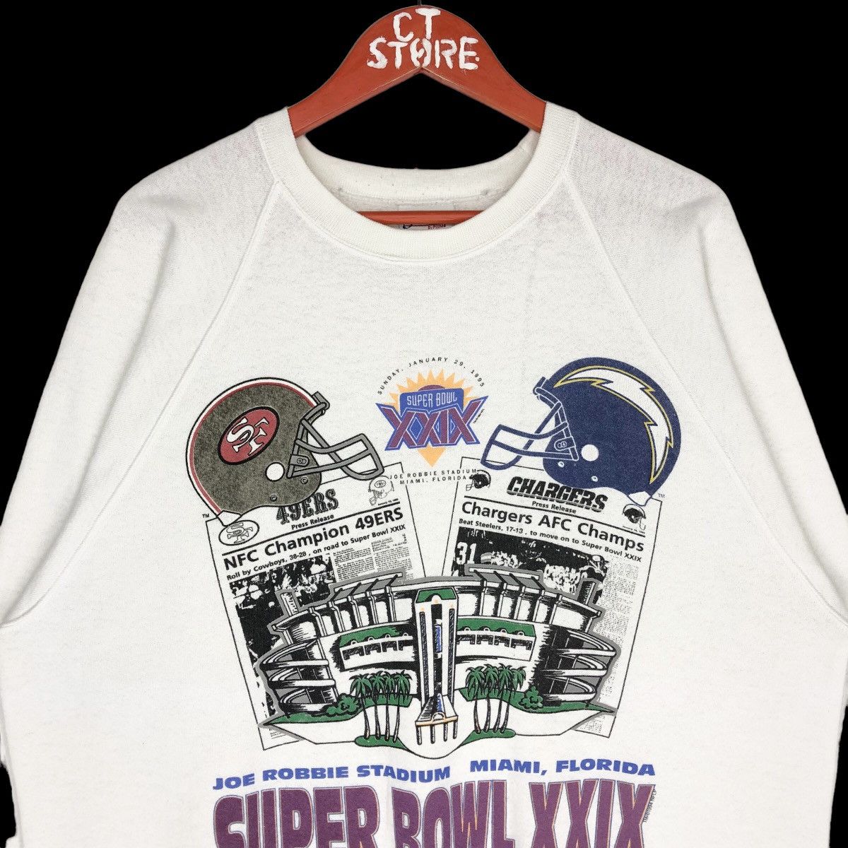 NFL 🔥OFFER🔥 1994 NFL Super Bowl Stadium Sweatshirt Big Logo Size US L / EU 52-54 / 3 - 4 Thumbnail