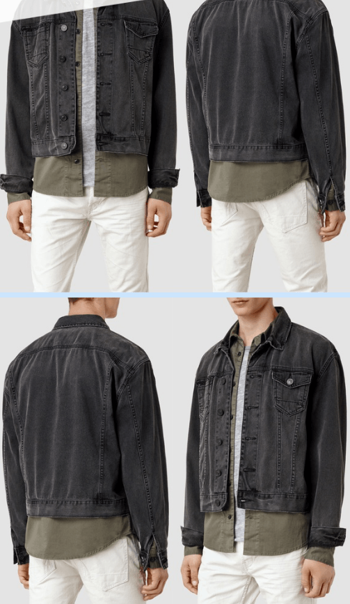 Allsaints AllSaints Okiku Boxy Denim Jacket XXL Size US XXL / EU 58 / 5 - 1 Thumbnail