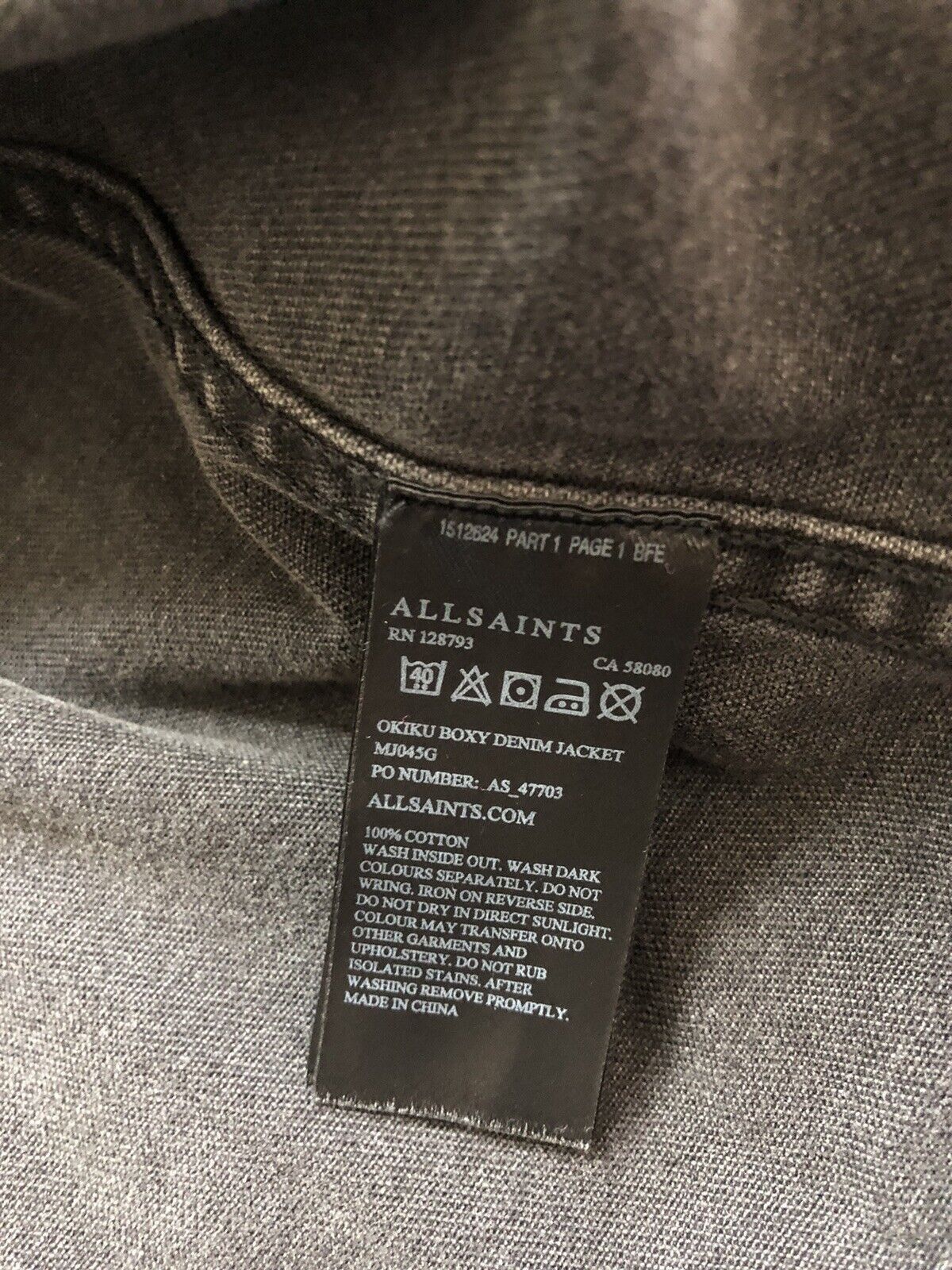 Allsaints AllSaints Okiku Boxy Denim Jacket XXL Size US XXL / EU 58 / 5 - 6 Thumbnail