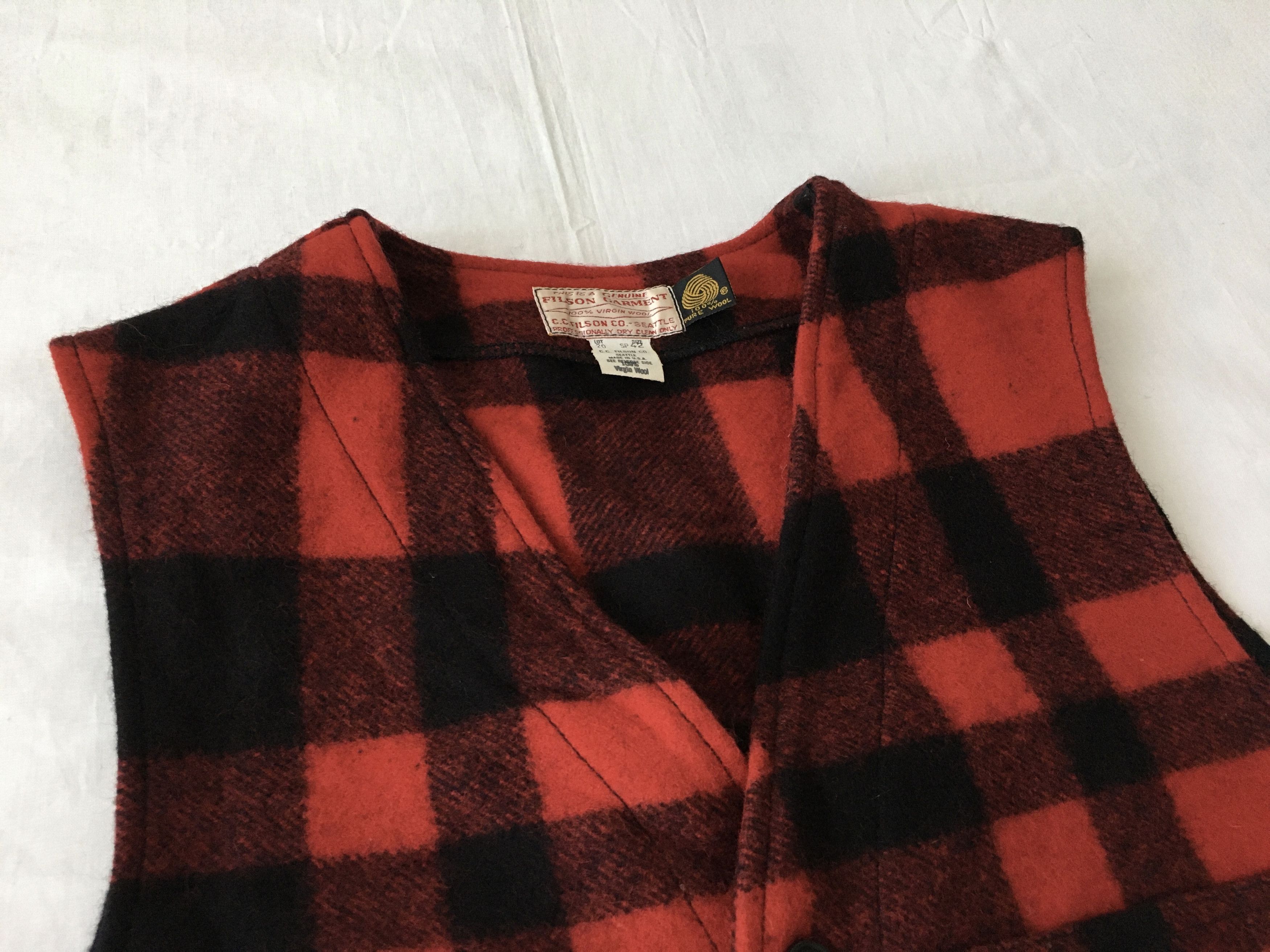 Filson Vintage CC Filson Buffalo Plaid Wool Vest NOS Size US M / EU 48-50 / 2 - 4 Thumbnail