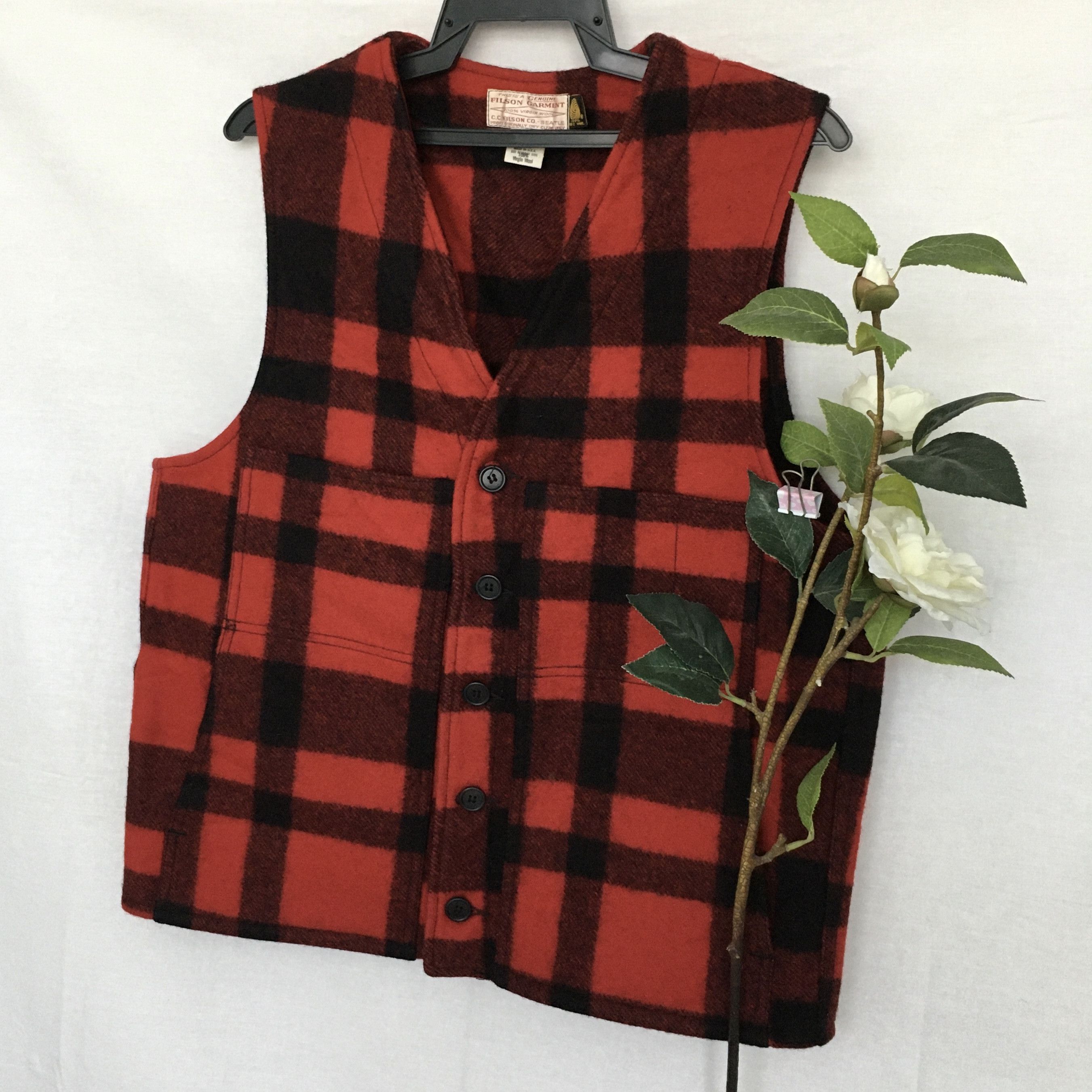 Filson Vintage CC Filson Buffalo Plaid Wool Vest NOS Size US M / EU 48-50 / 2 - 13 Thumbnail