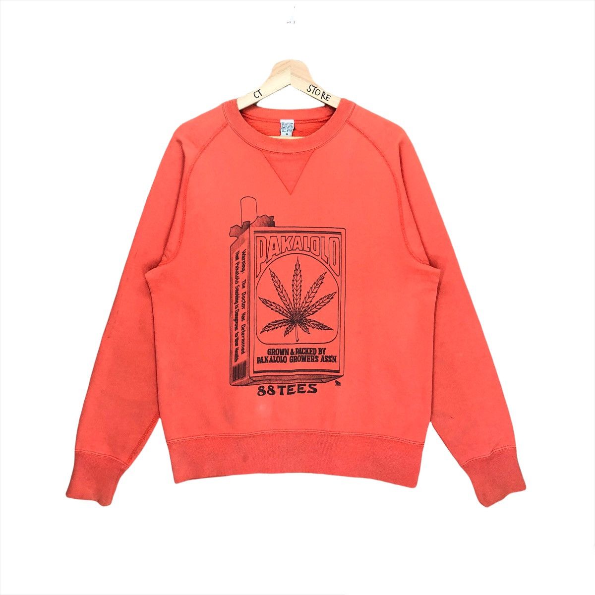 Vintage 80s Pakalolo Cannabis Weed Crewneck Sweatshirt Size M Size US M / EU 48-50 / 2 - 2 Thumbnail