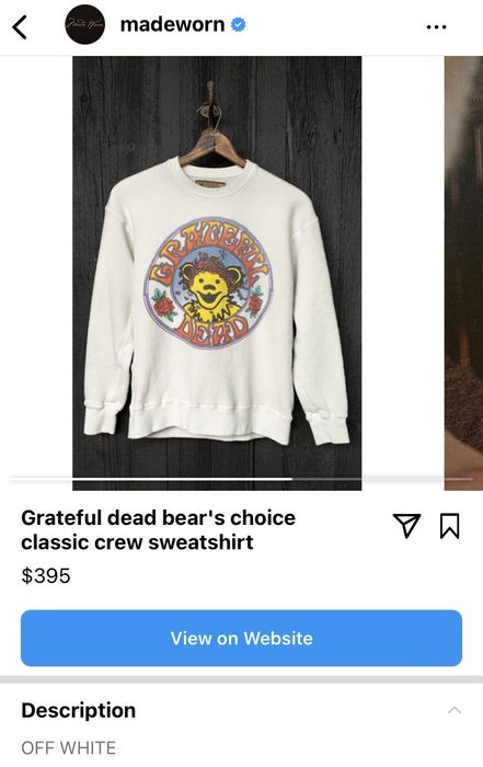 Madeworn grateful dead online sweatshirt