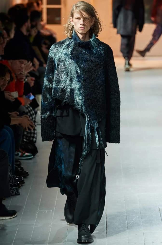 Yohji Yamamoto [FINAL DROP] Yohji Yammamoto Pour Homme Painted Knit AW20 Size US L / EU 52-54 / 3 - 7 Thumbnail