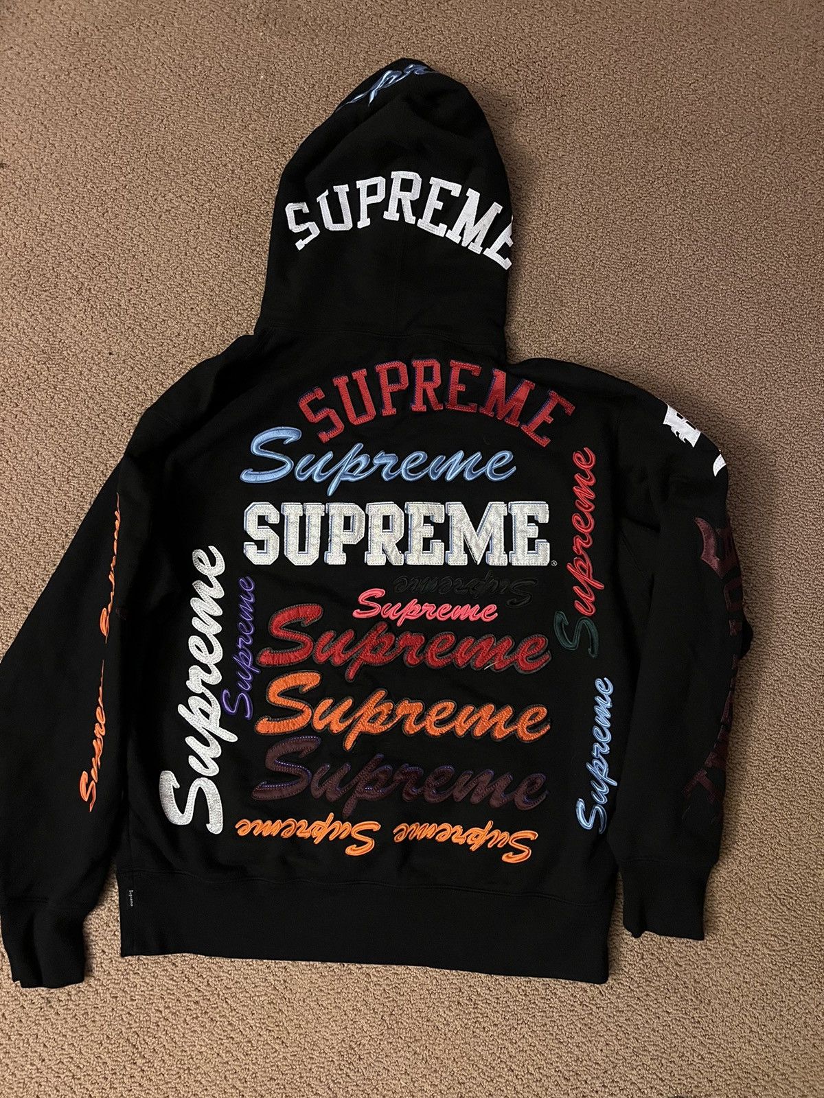 Supreme Supreme, multi logo hoodie | Grailed