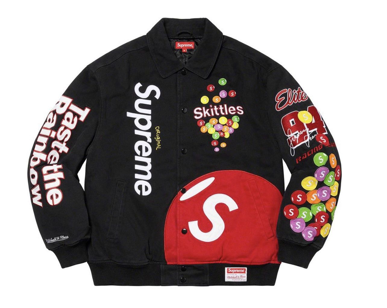 Mitchell & Ness × Supreme Supreme Skittles Mitchell & Ness Varsity Jacket Size US L / EU 52-54 / 3 - 5 Thumbnail