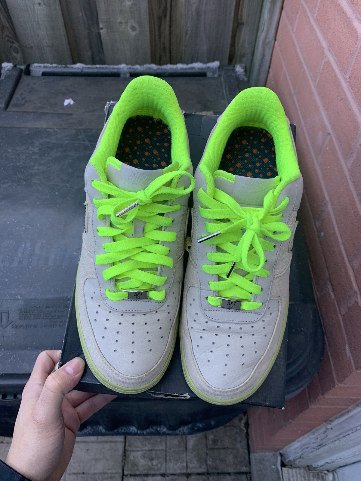 Nike Air Force 1 Premium 07 Light Bone | Light Bone-Volt-Black Size US 9 / EU 42 - 2 Thumbnail