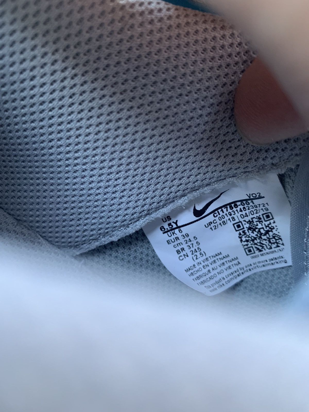 Nike Air Force One LV8 Black Current Blue Size US 6.5 / EU 39-40 - 6 Thumbnail