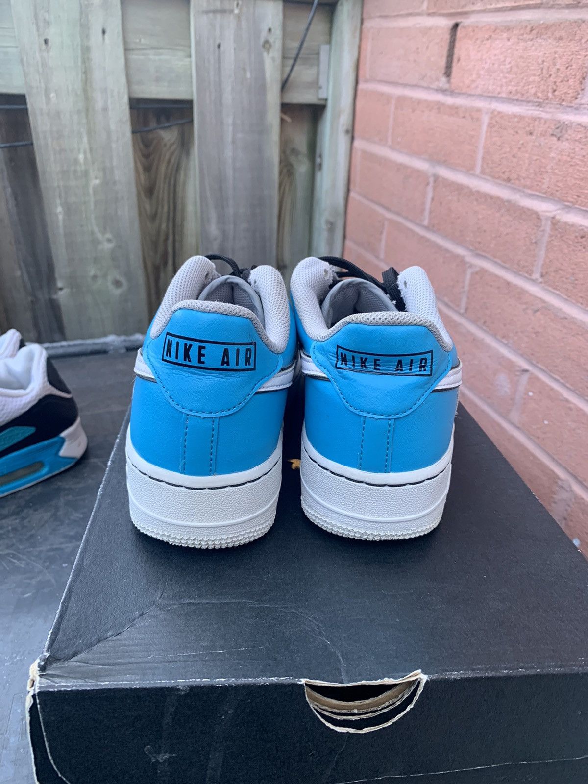 Nike Air Force One LV8 Black Current Blue Size US 6.5 / EU 39-40 - 3 Thumbnail