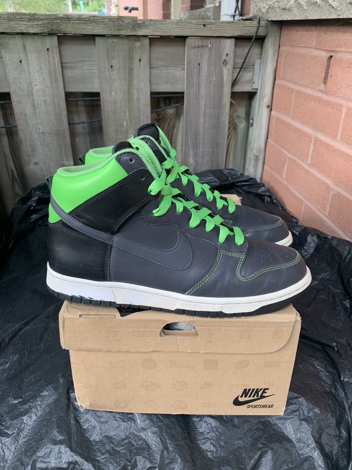 Nike Dunk High Anthracite | Anthracite | Mn Green Size US 10 / EU 43 - 1 Thumbnail