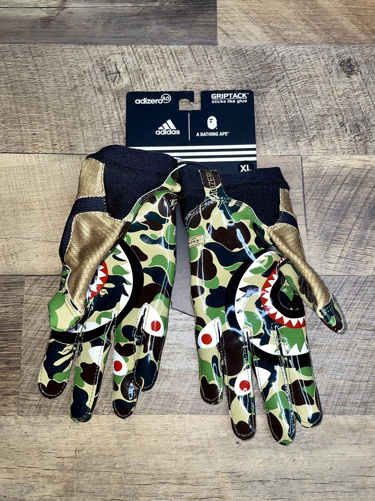 Adidas Bape Bape x Adidas Adizero 8.0 Football Gloves Grailed