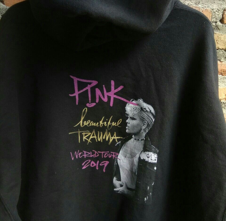 Gildan PINK Beautiful Trauma World Tour Concert Oversized Hoodie Size XXL / US 16-18 / IT 52-54 - 2 Thumbnail