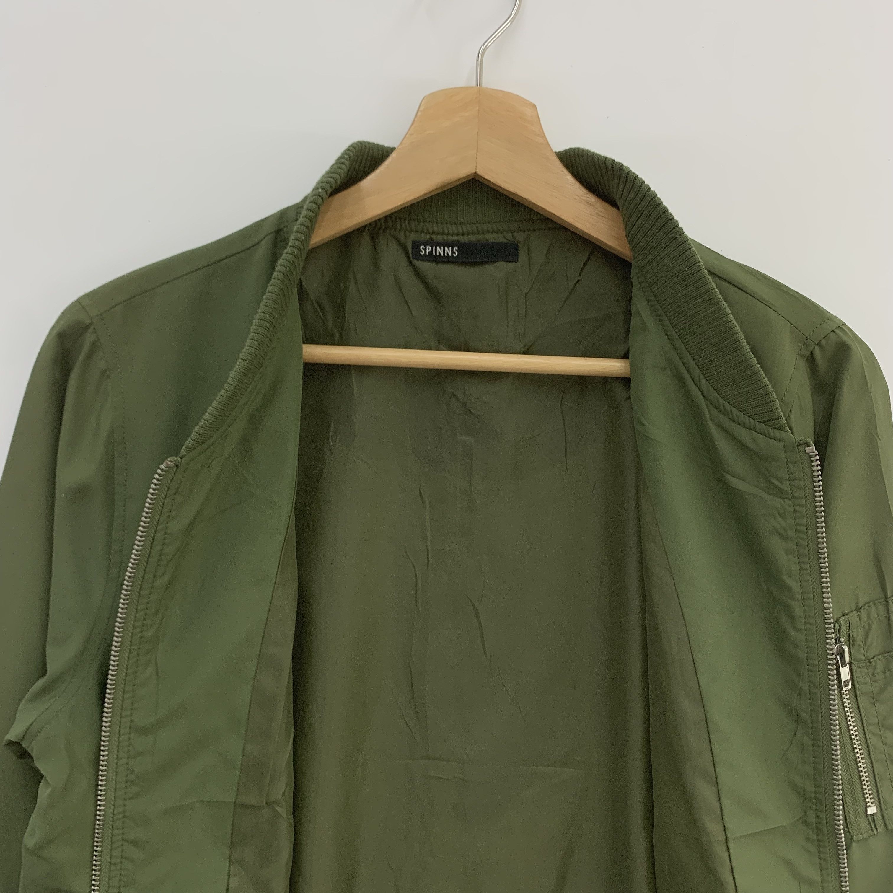 Japanese Brand Spinns Bomber Jacket Army Green Military Size US M / EU 48-50 / 2 - 8 Thumbnail
