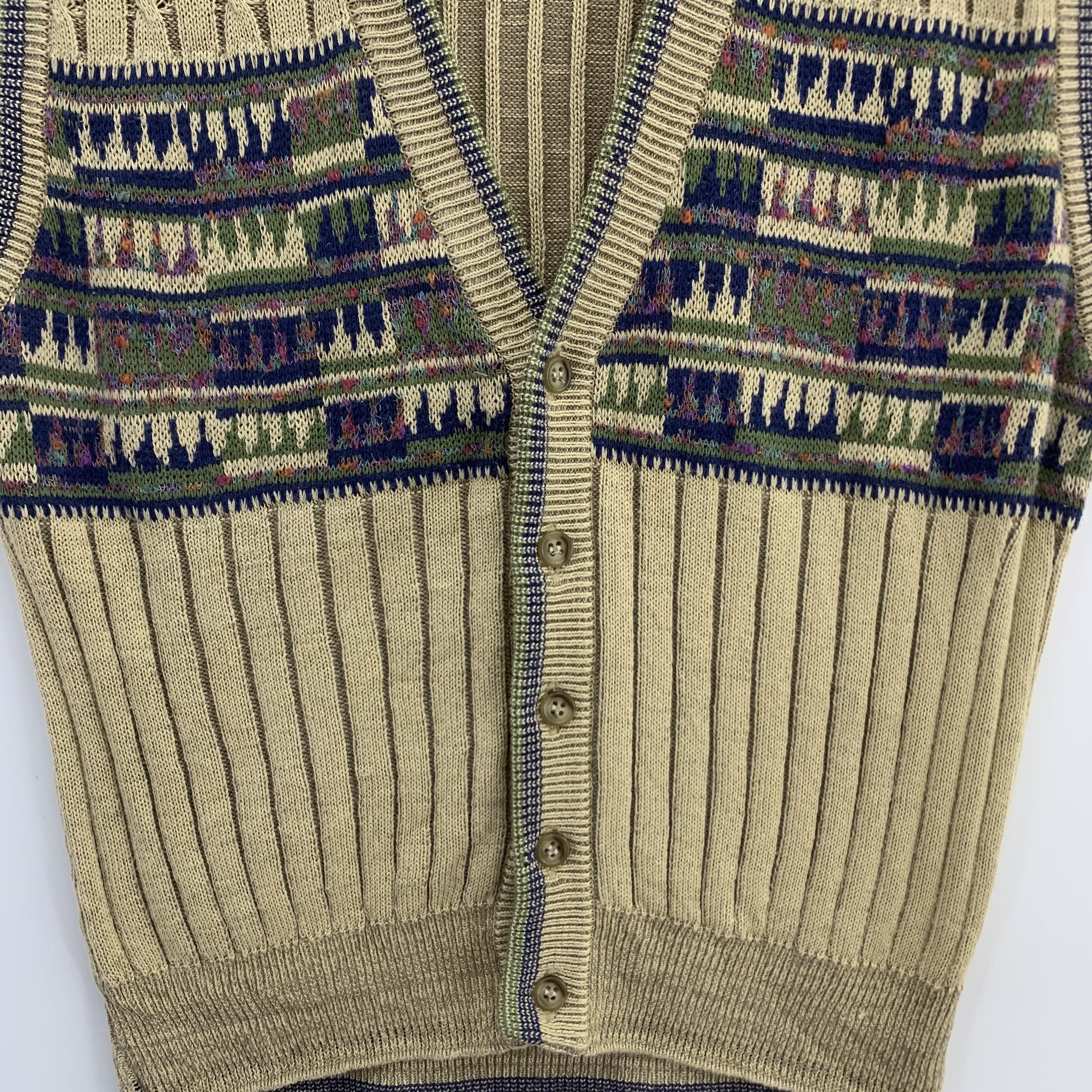 Japanese Brand Jean Bart Wool Vest Cardigan Cable Knit Size US M / EU 48-50 / 2 - 3 Thumbnail