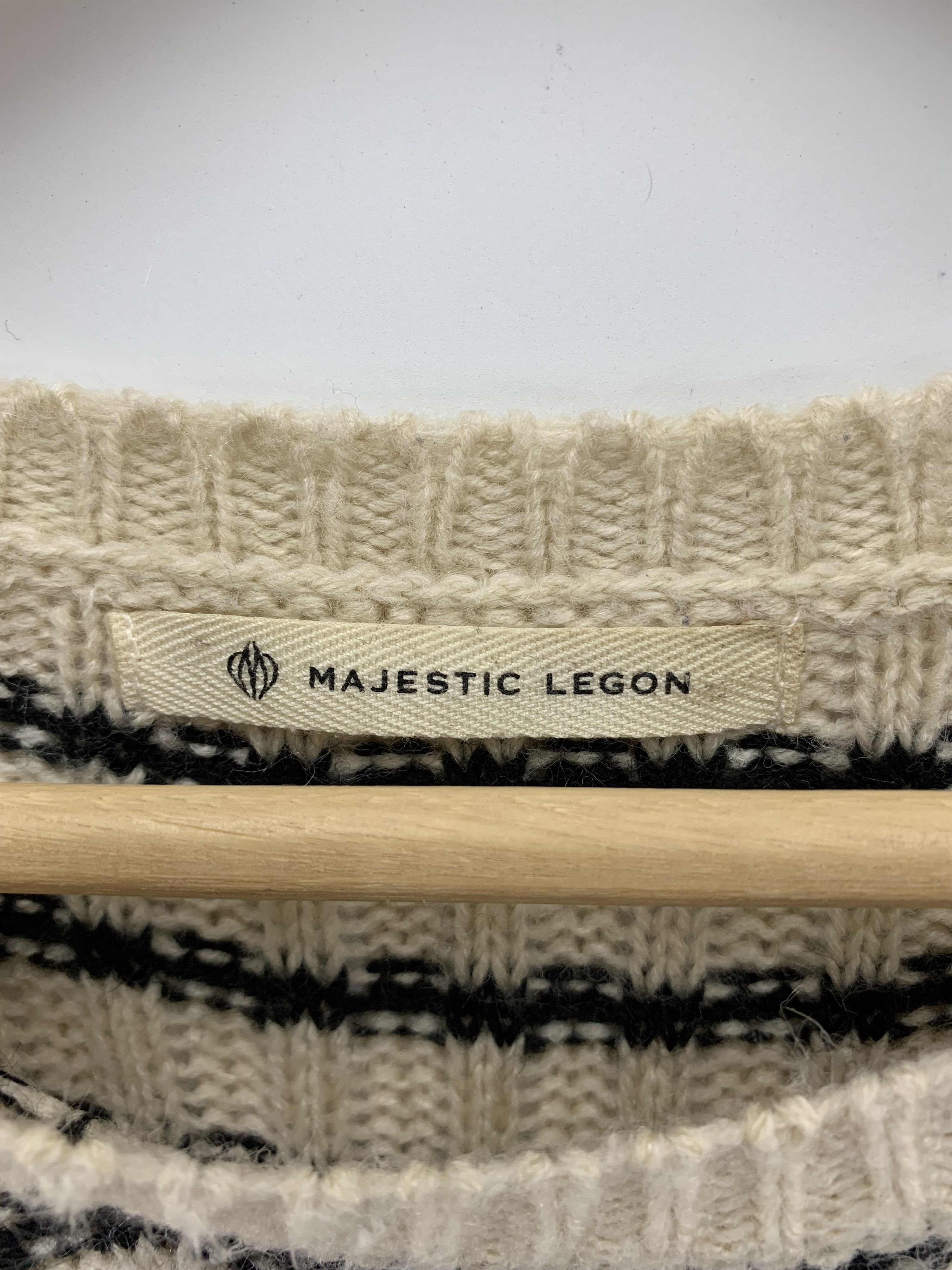 Aran Isles Knitwear × Japanese Brand × Vintage Majestic Legon Wool Knitwear Wool Sweater Size US S / EU 44-46 / 1 - 5 Thumbnail