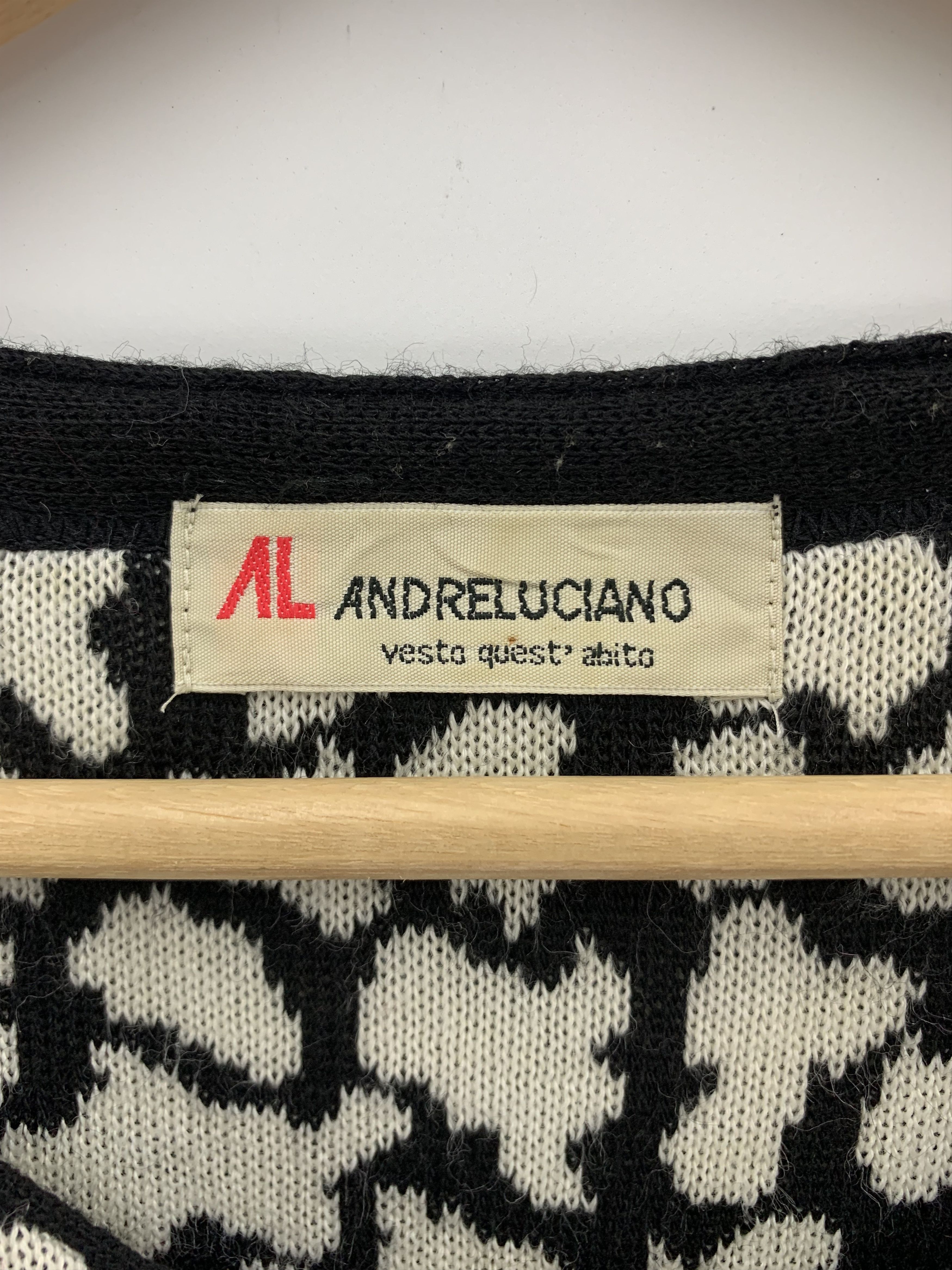 Andreluciano Andre Luciano Wool Knit Sweater Leopard Pattern Size US M / EU 48-50 / 2 - 4 Thumbnail