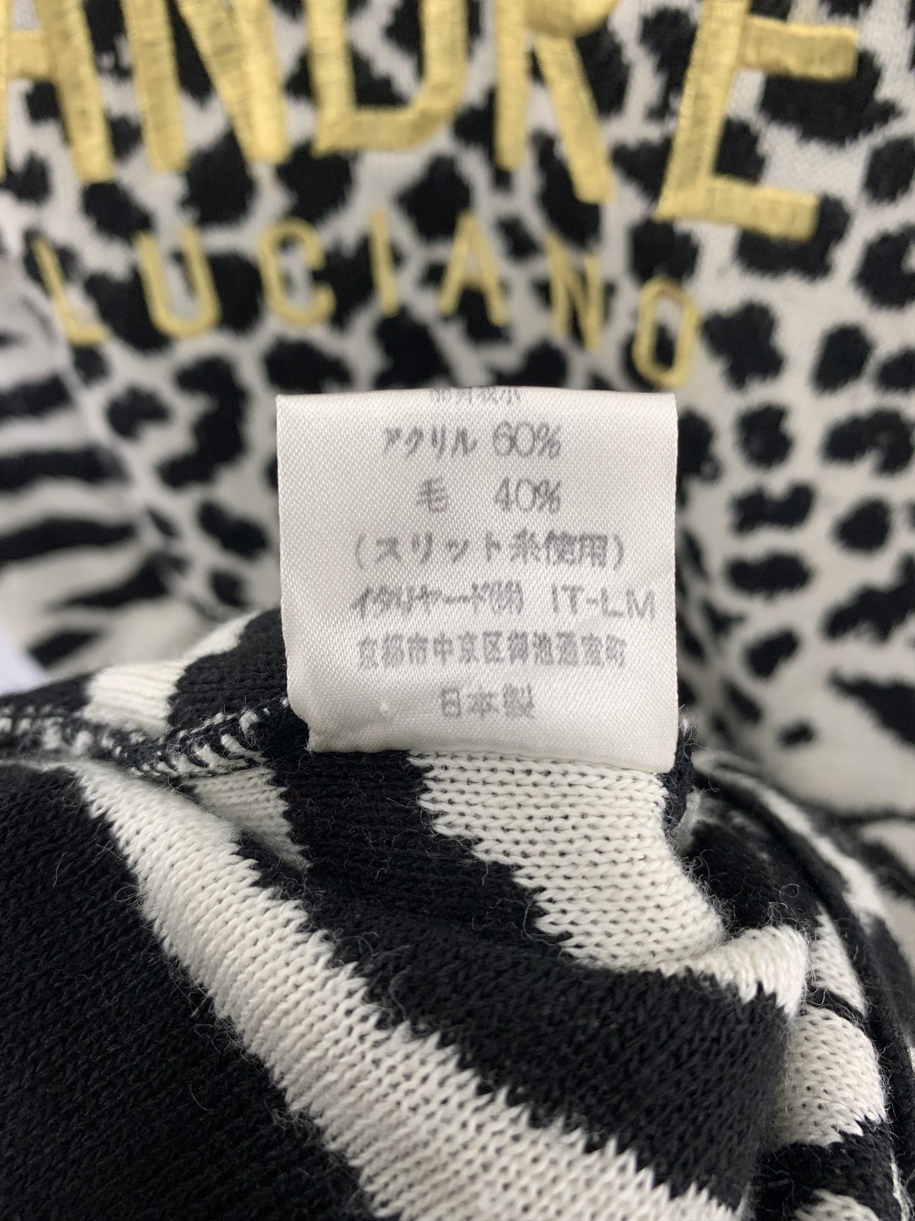Andreluciano Andre Luciano Wool Knit Sweater Leopard Pattern Size US M / EU 48-50 / 2 - 8 Thumbnail