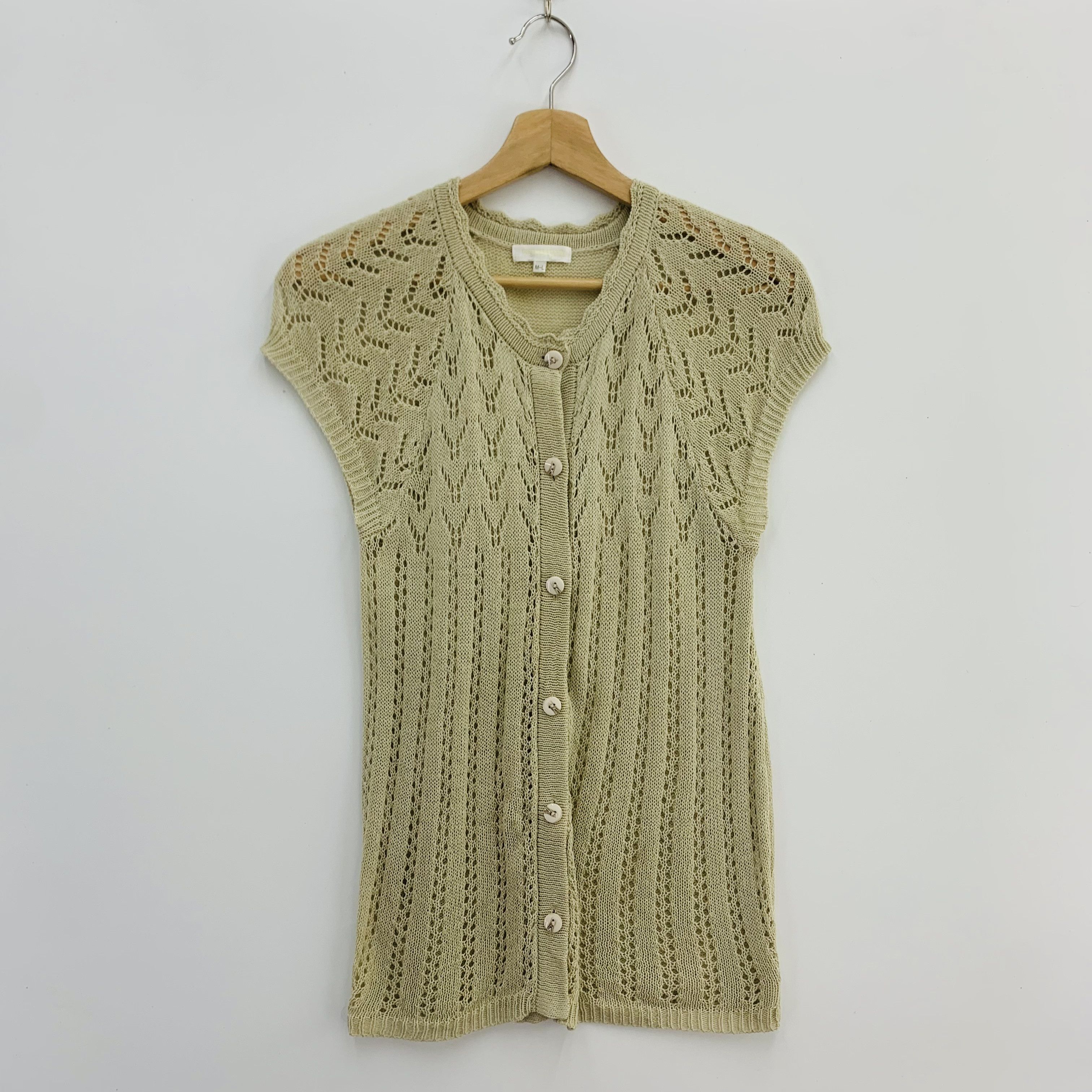 Handmade Womiyan Wool Blend Knit Long Dress Short Sleeve Size L / US 10 / IT 46 - 1 Thumbnail