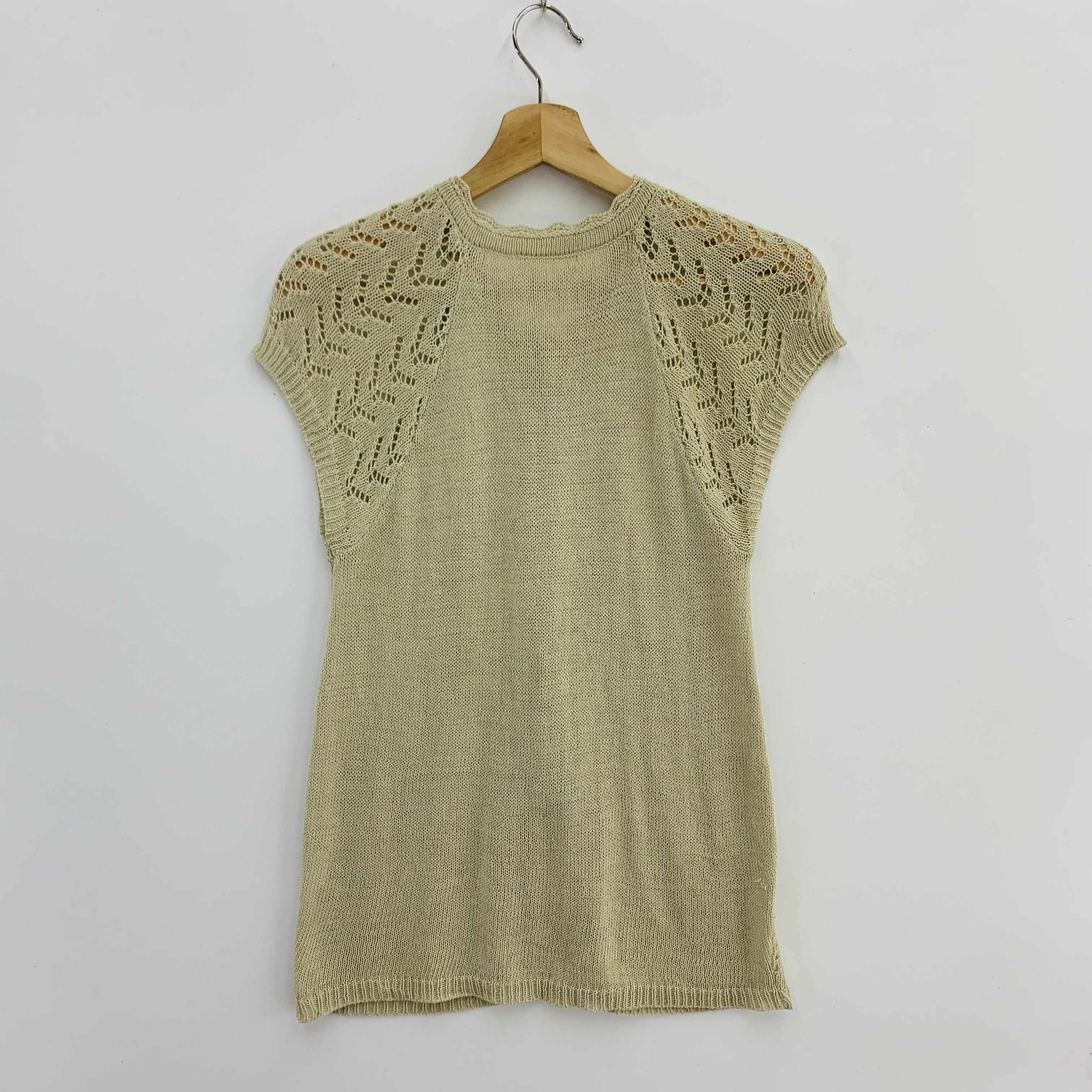 Handmade Womiyan Wool Blend Knit Long Dress Short Sleeve Size L / US 10 / IT 46 - 2 Thumbnail