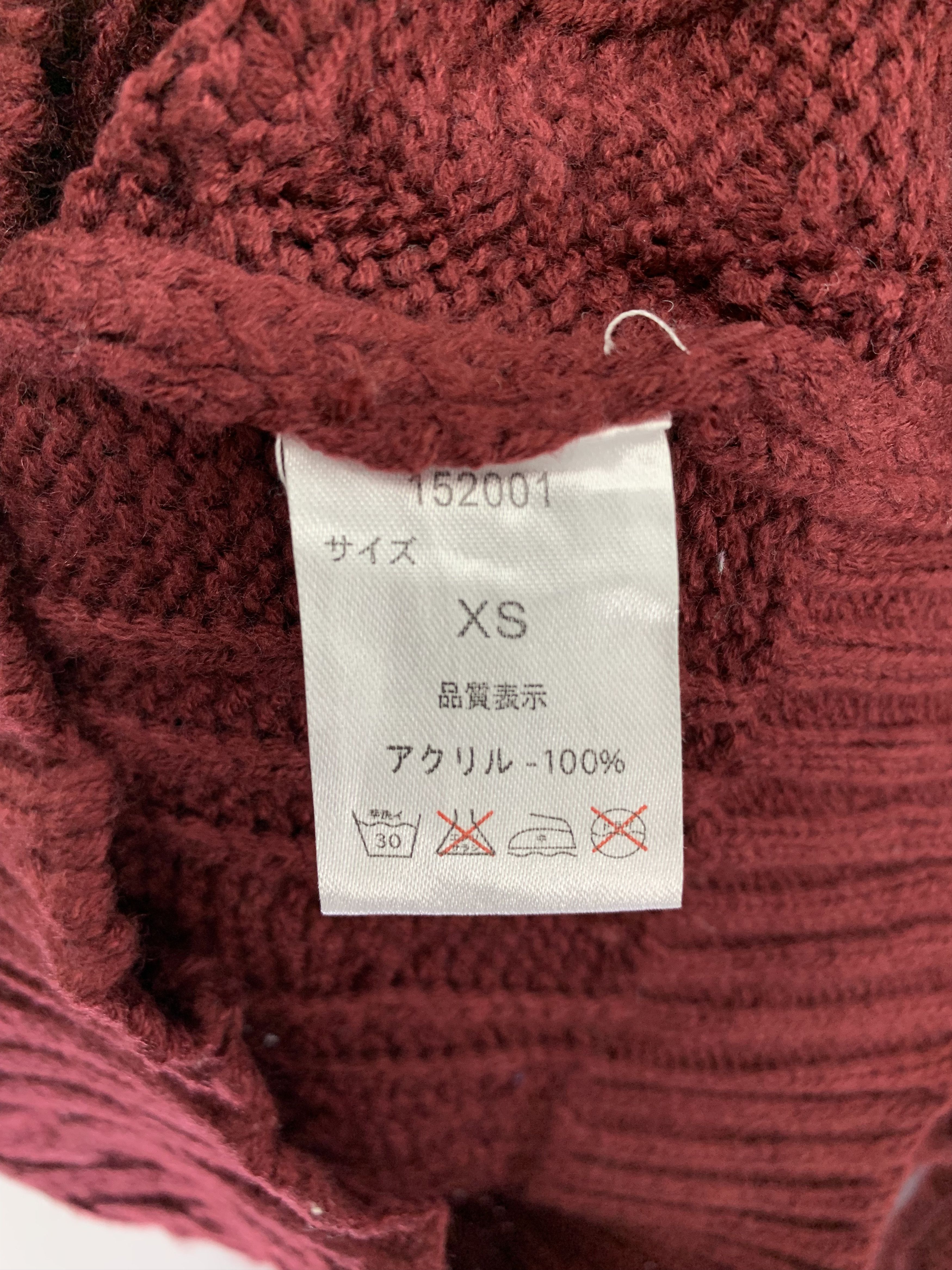 Japanese Brand × Vintage Vintage imp Wool Cable Knit Sweater Red Knit Size US XXS / EU 40 - 6 Thumbnail