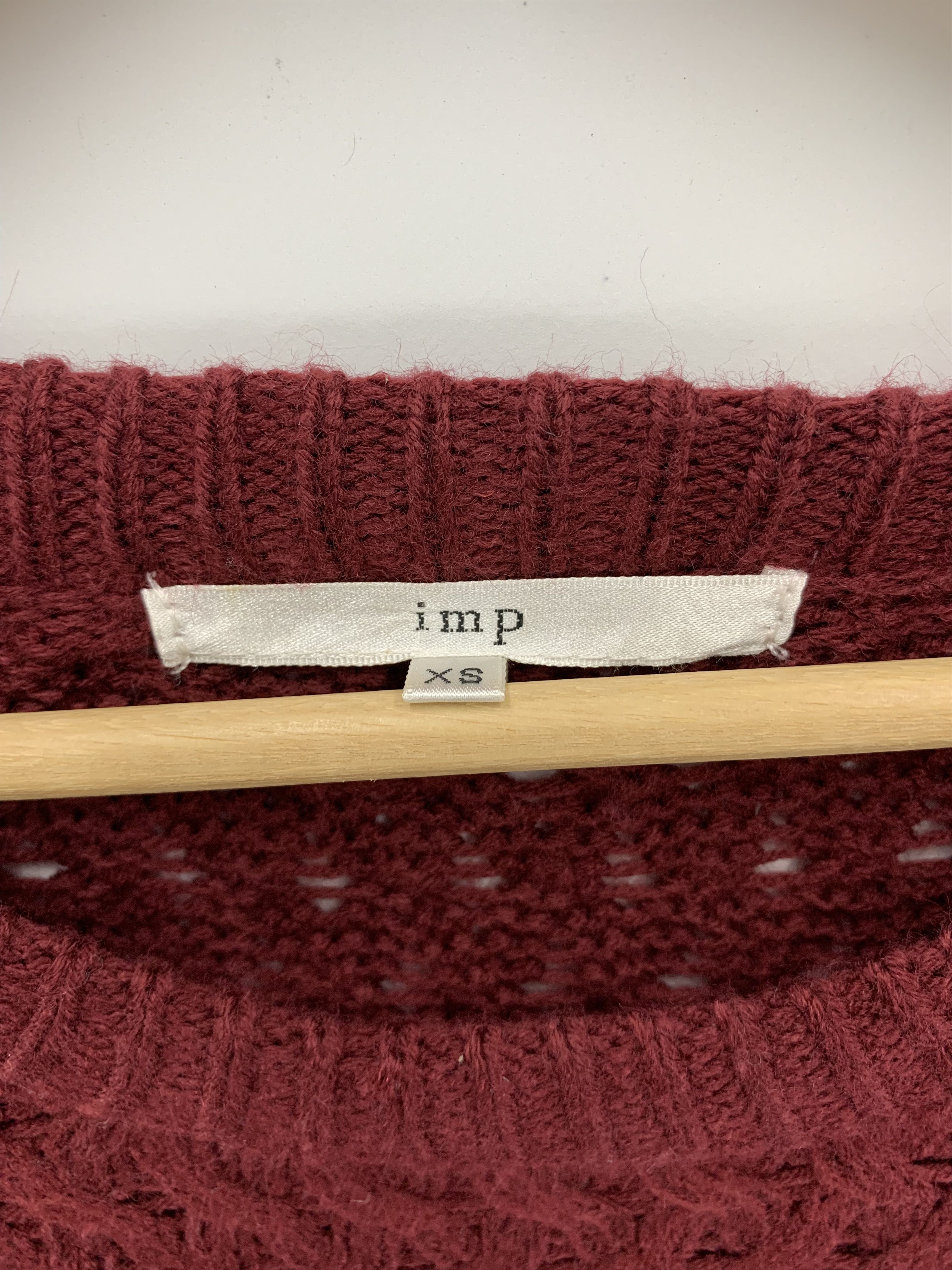 Japanese Brand × Vintage Vintage imp Wool Cable Knit Sweater Red Knit Size US XXS / EU 40 - 5 Thumbnail