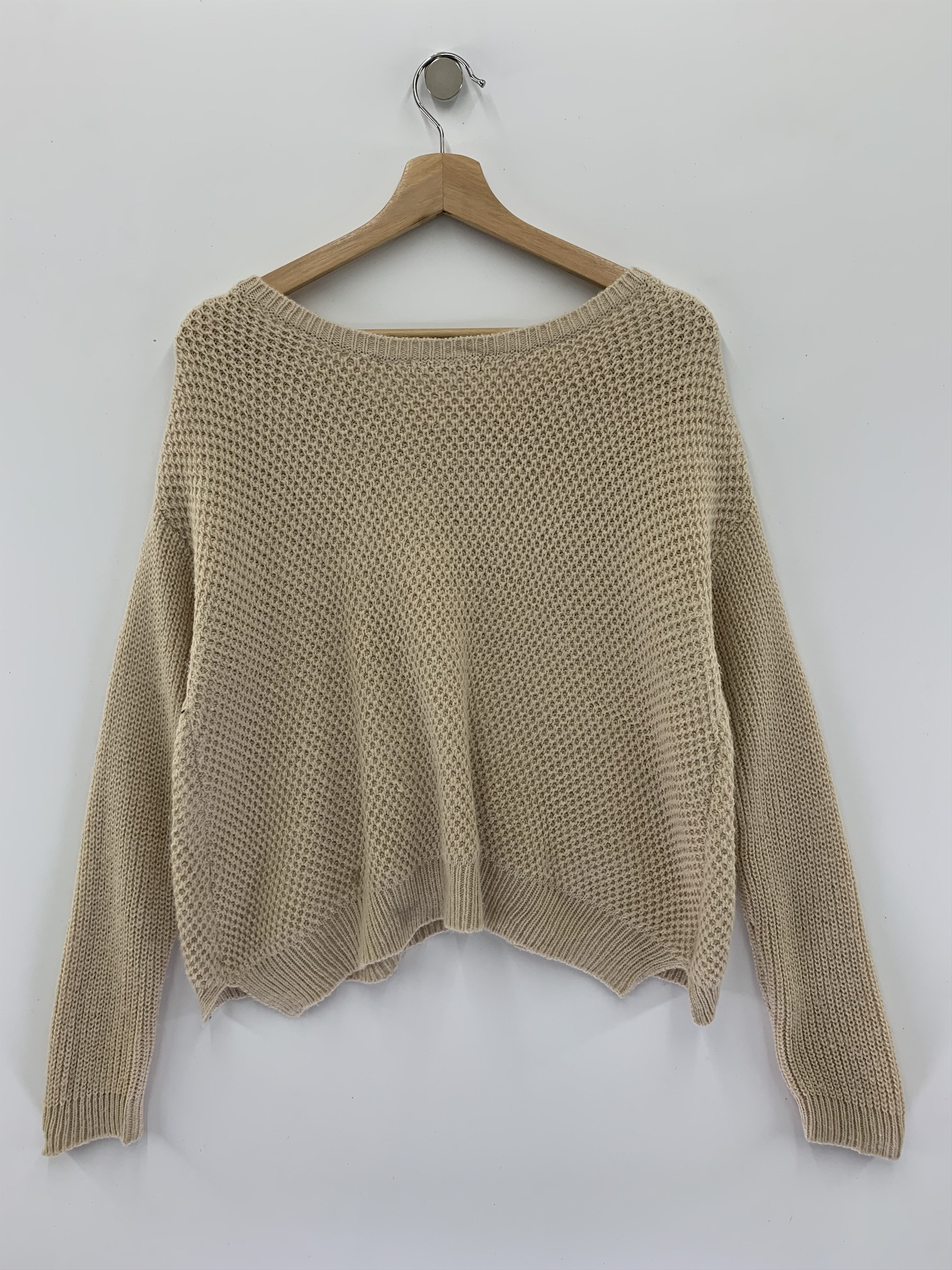 Japanese Brand Vintage aug Wool Knit Crochet Tank Top Wool Sweater Size US XS / EU 42 / 0 - 2 Thumbnail